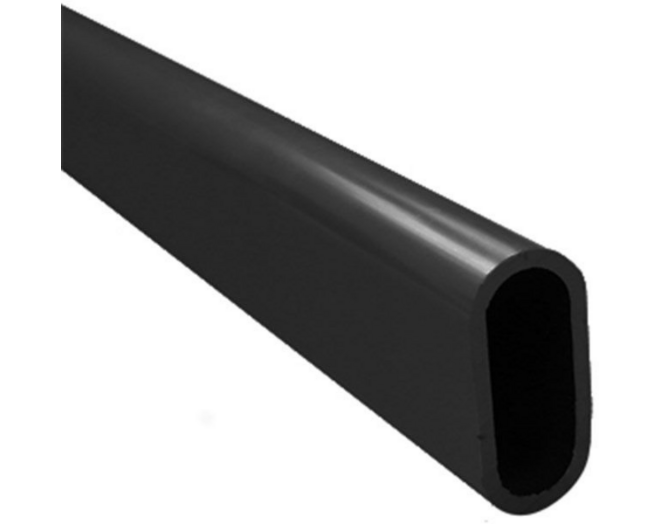 Roede 30x14mm aluminium mat zwart