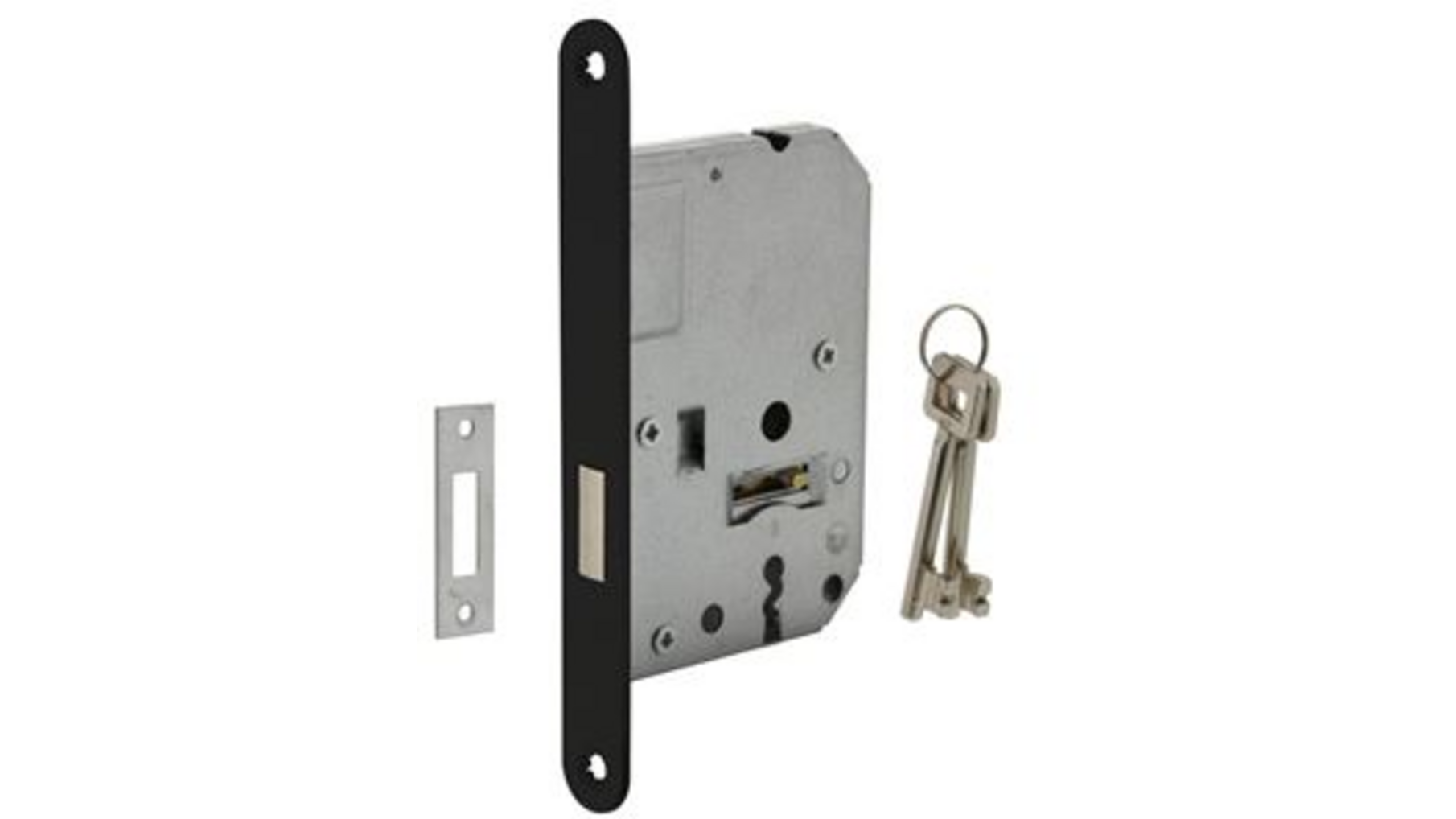 Woningbouw klavier kastslot 55 mm zwart