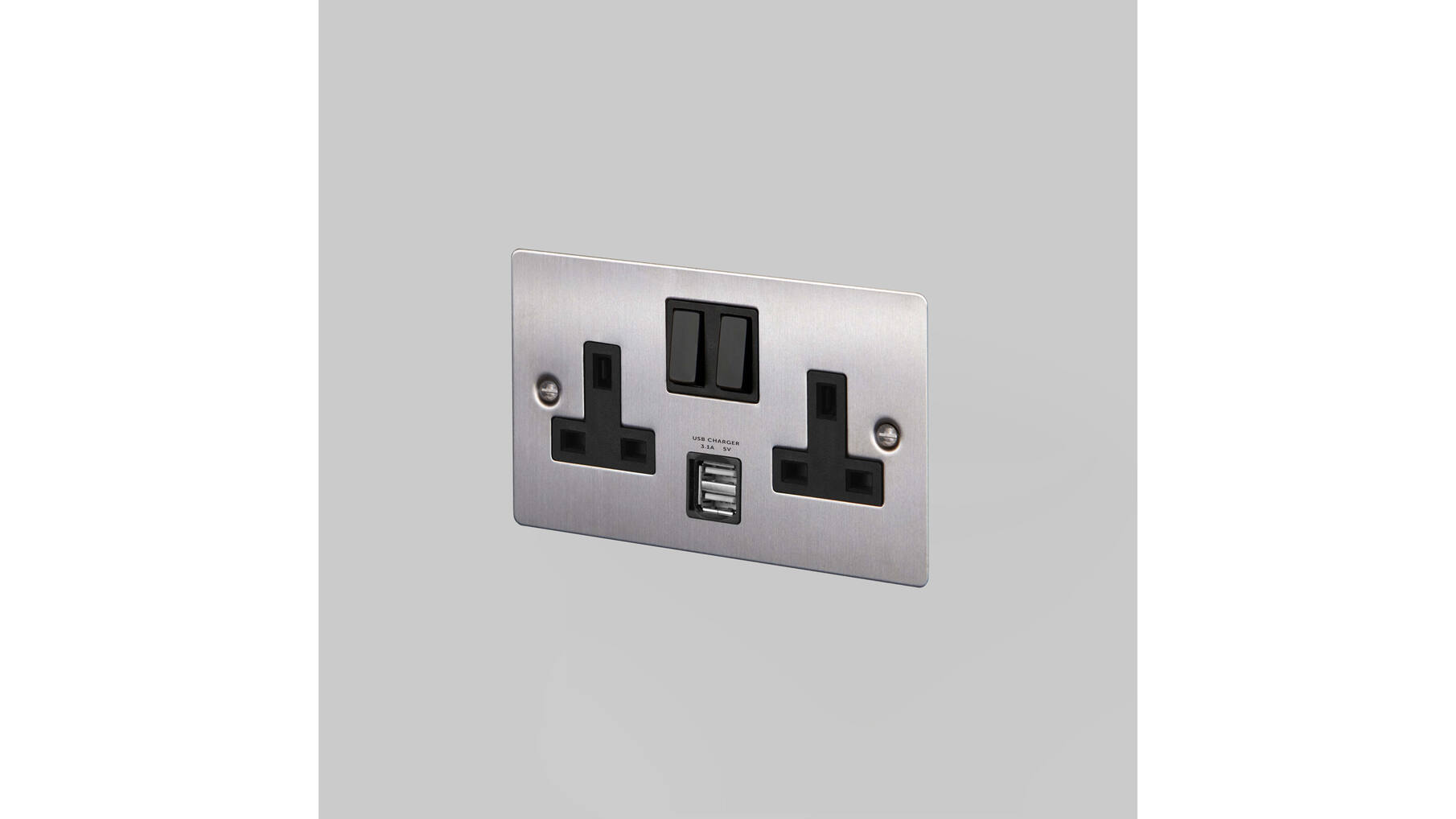 2G Socket + USB 3.1A/Steel