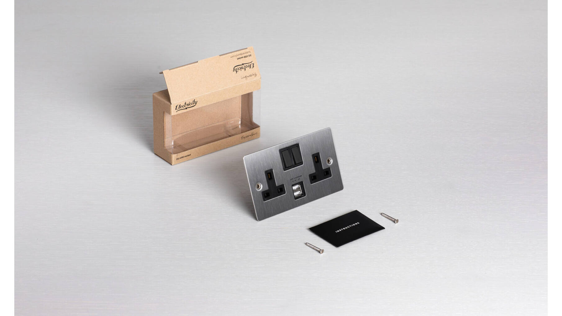 2G Socket + USB 3.1A/Steel