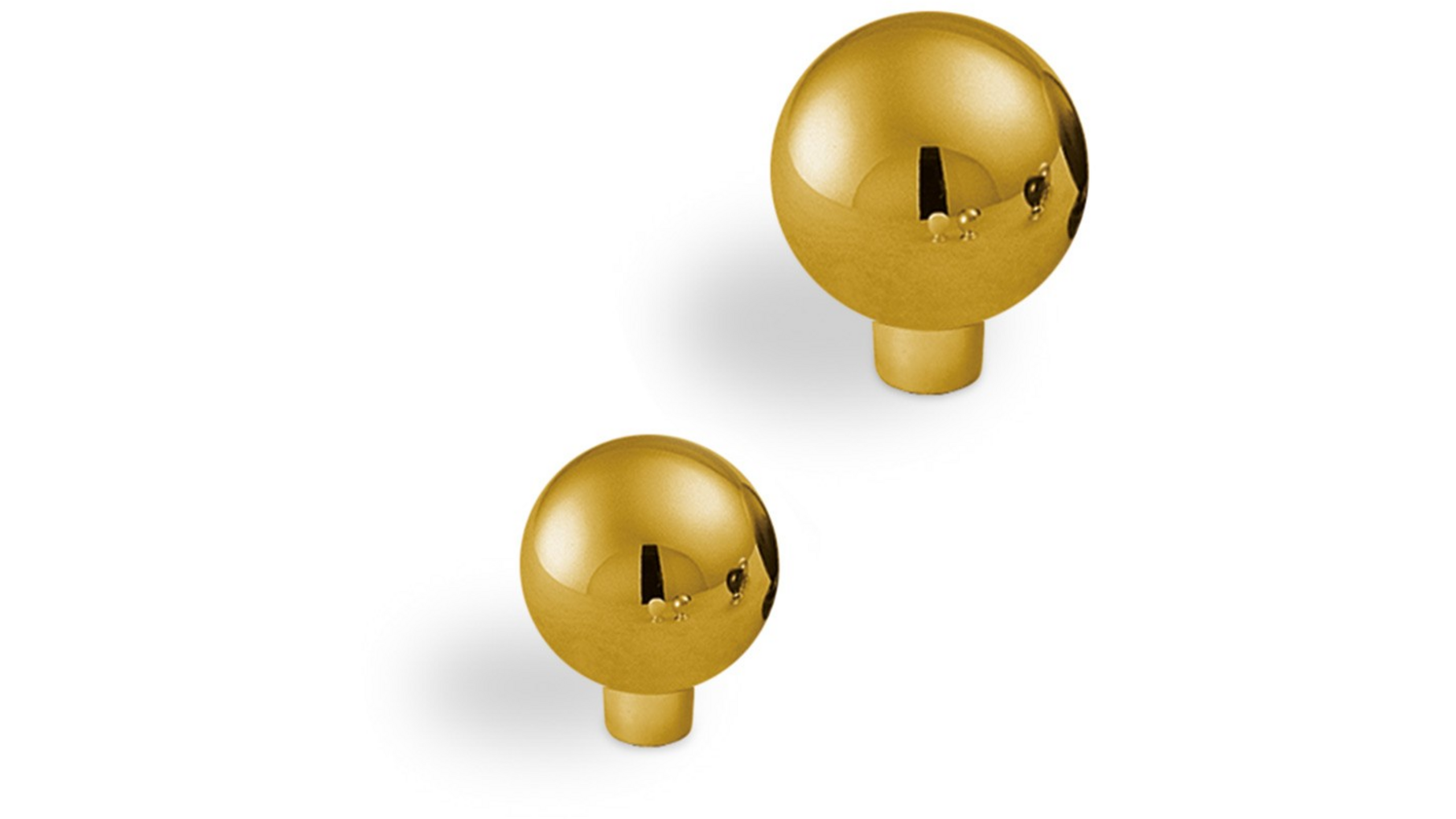 Knop METAL 832 verguld 33mm