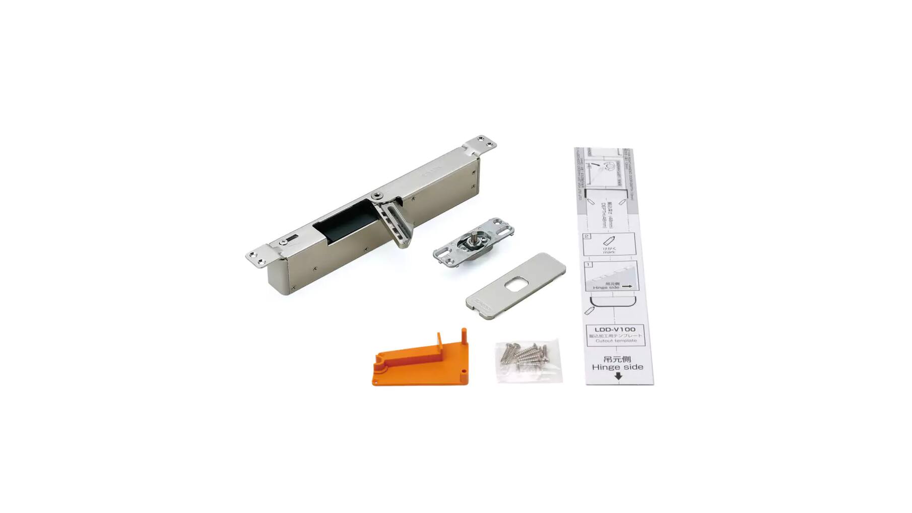 Deurdemper links voor deuren 40-100 kilo, breedte max 900mm