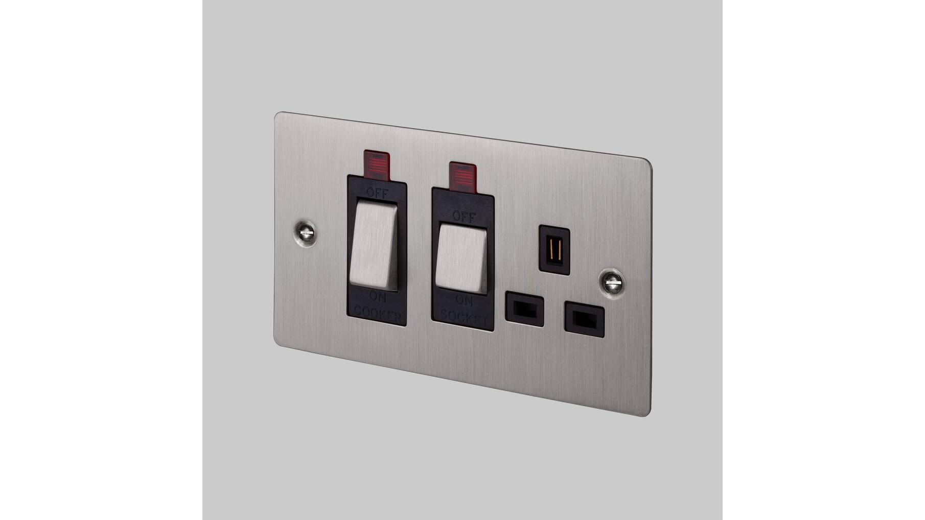 Cooker Control Unit w/ Neon - Steel - Black Interior