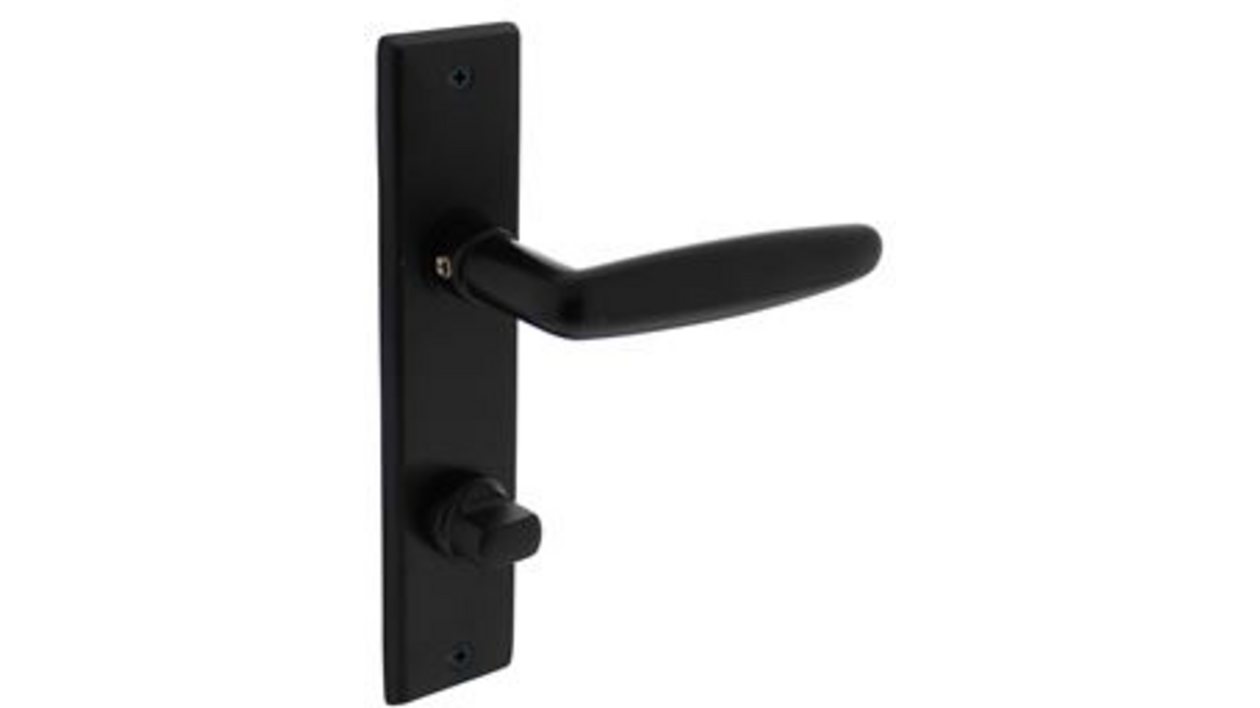 Deurkruk Sophie met schild 181x41x7mm WC63/8mm mat zwart