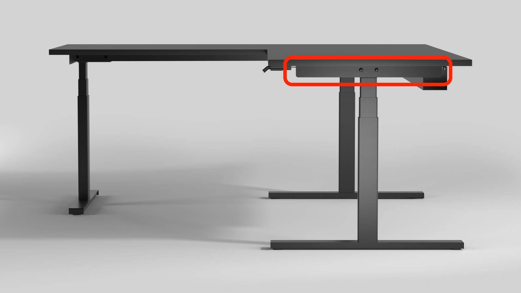 Aanzetstuk met buismaat 1000mm zwart, drager 580mm recht