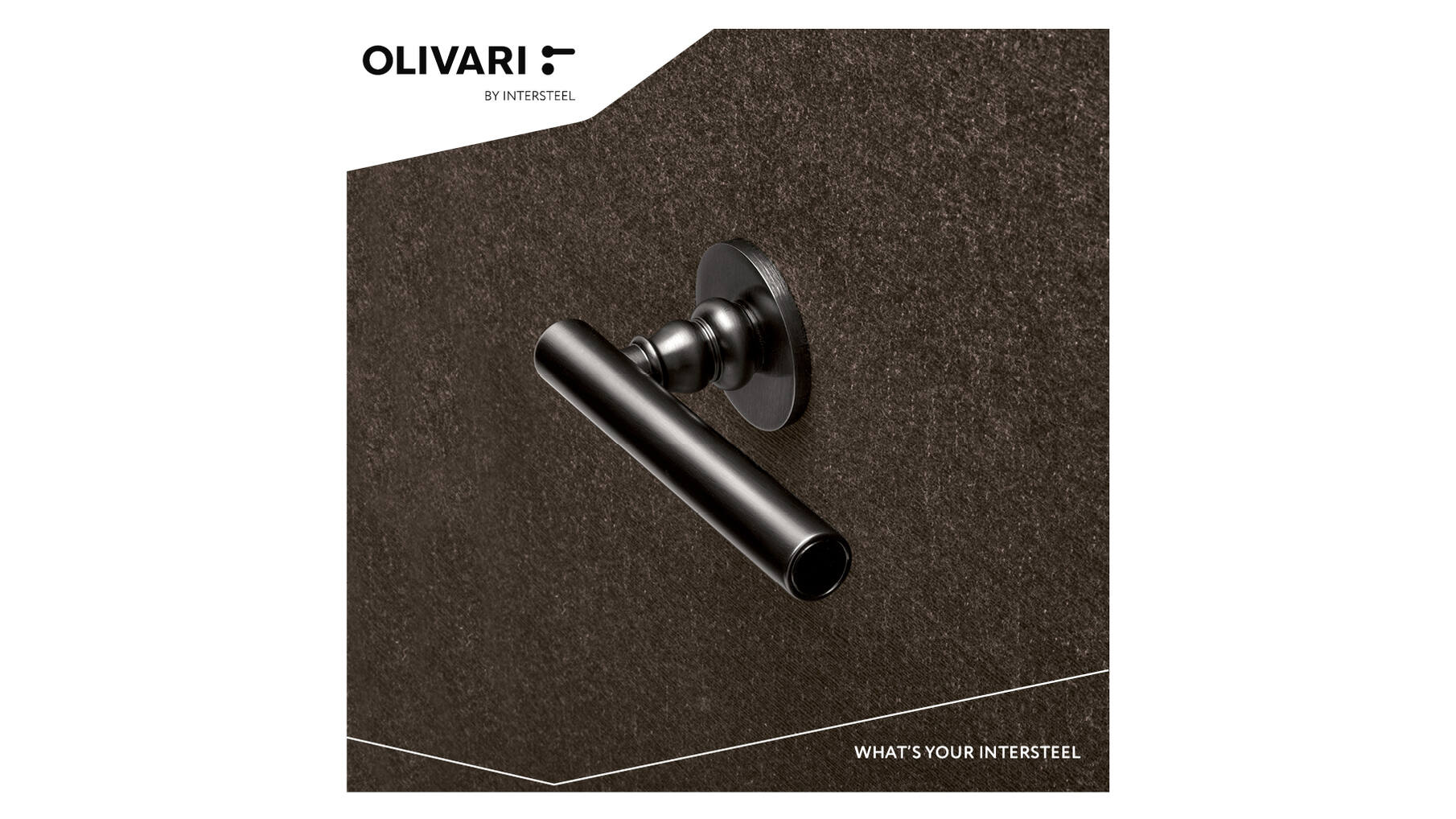 Olivari deurkruk Dolce Vita op rozet antraciet titaan PVD
