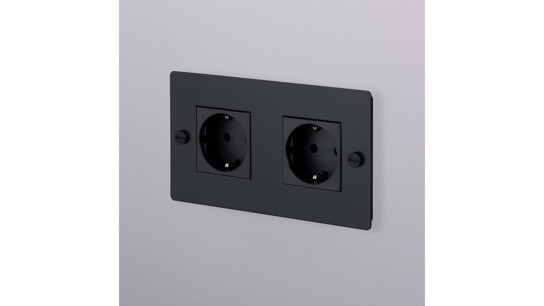 EU 2G Socket/Schuko Type F/Black