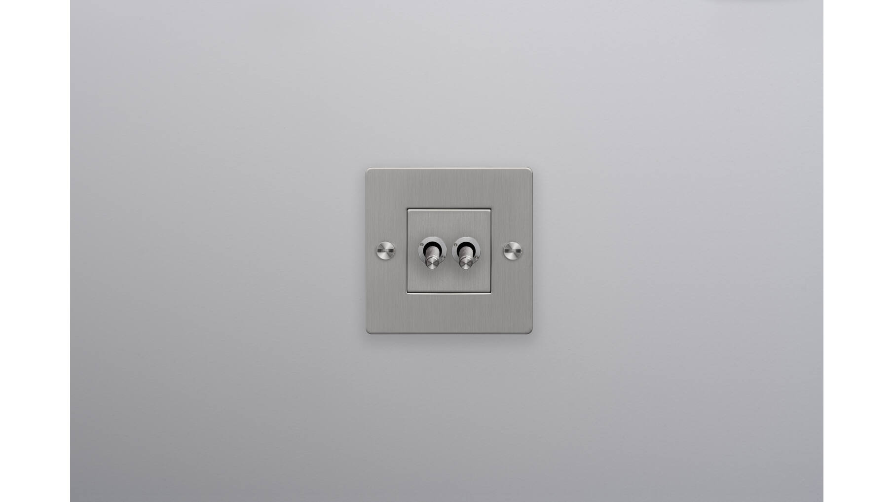 EU 1G Double Toggle Switch/w/out B+P Logo/Steel