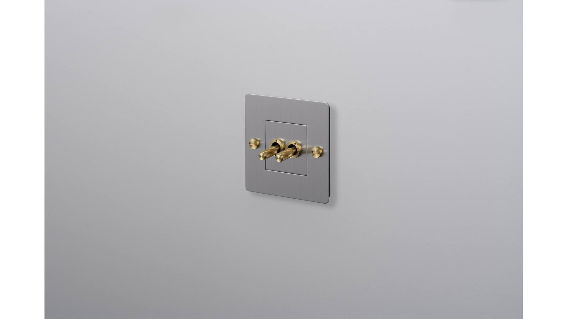 EU 1G Double Toggle Switch/w/out B+P Logo/Steel