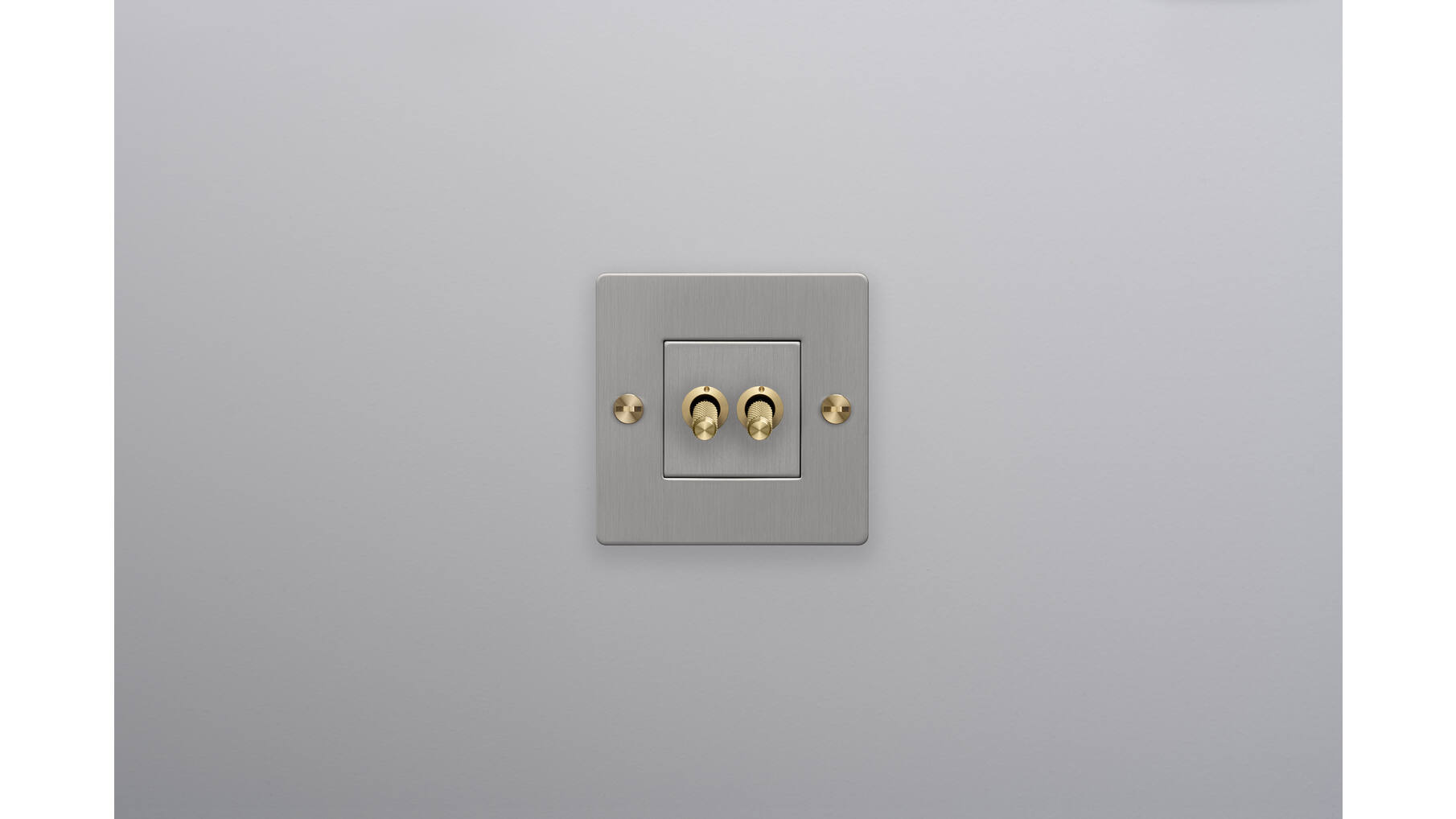 EU 1G Double Toggle Switch/w/out B+P Logo/Steel