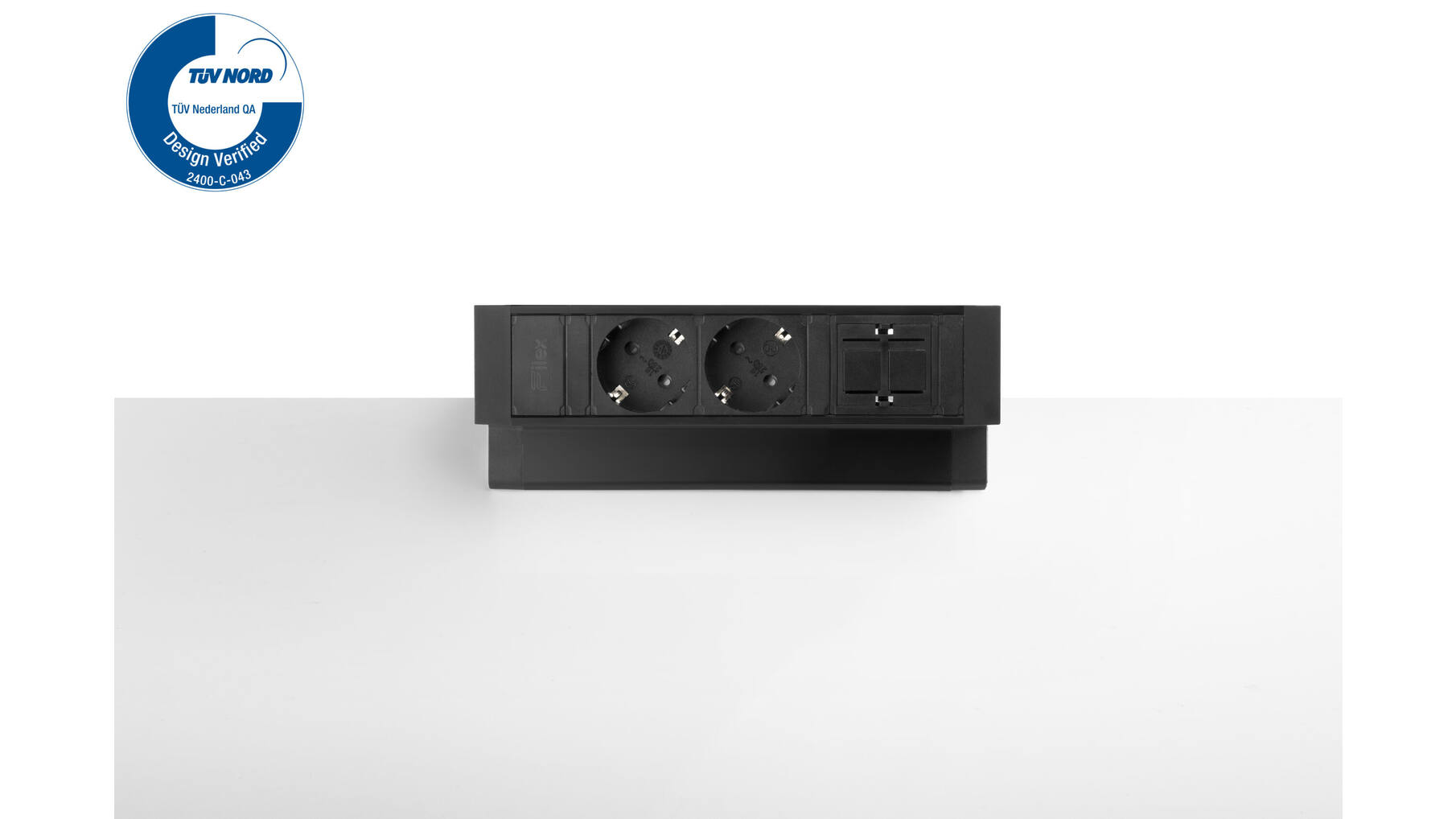 Power Desk Up 2x 230V, 1x Keystone