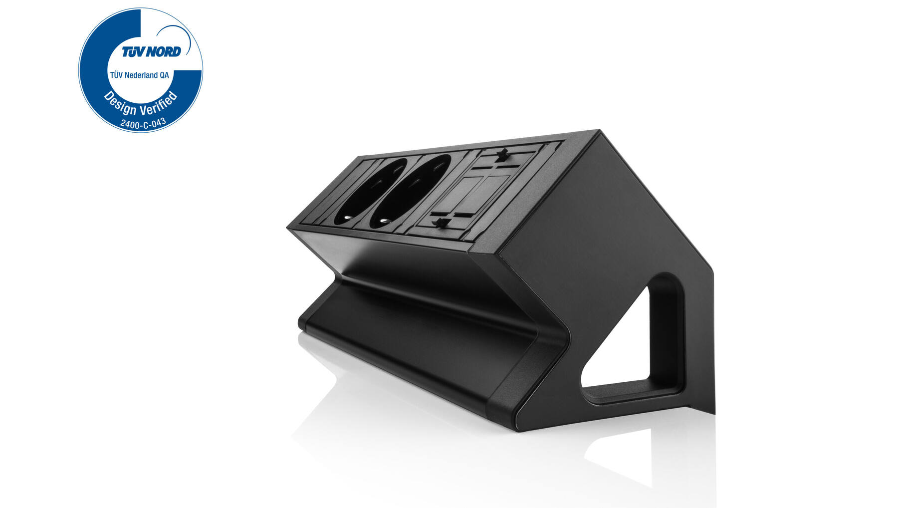 Power Desk Up 2x 230V, 1x Keystone