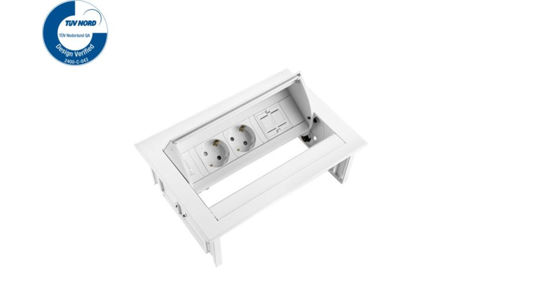 Fellowes Power Desk In wit met eGST Plug
