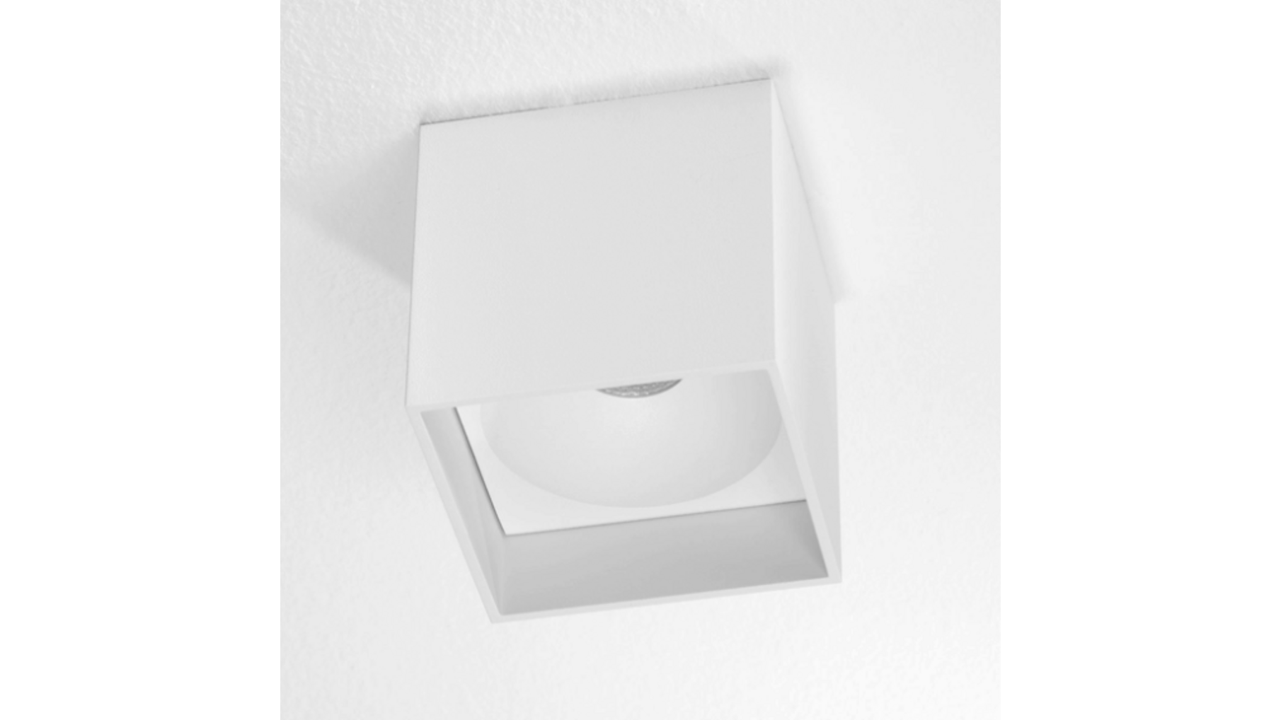 Plafondspot Almeria vierkant opbouw wit dimbaar IP20