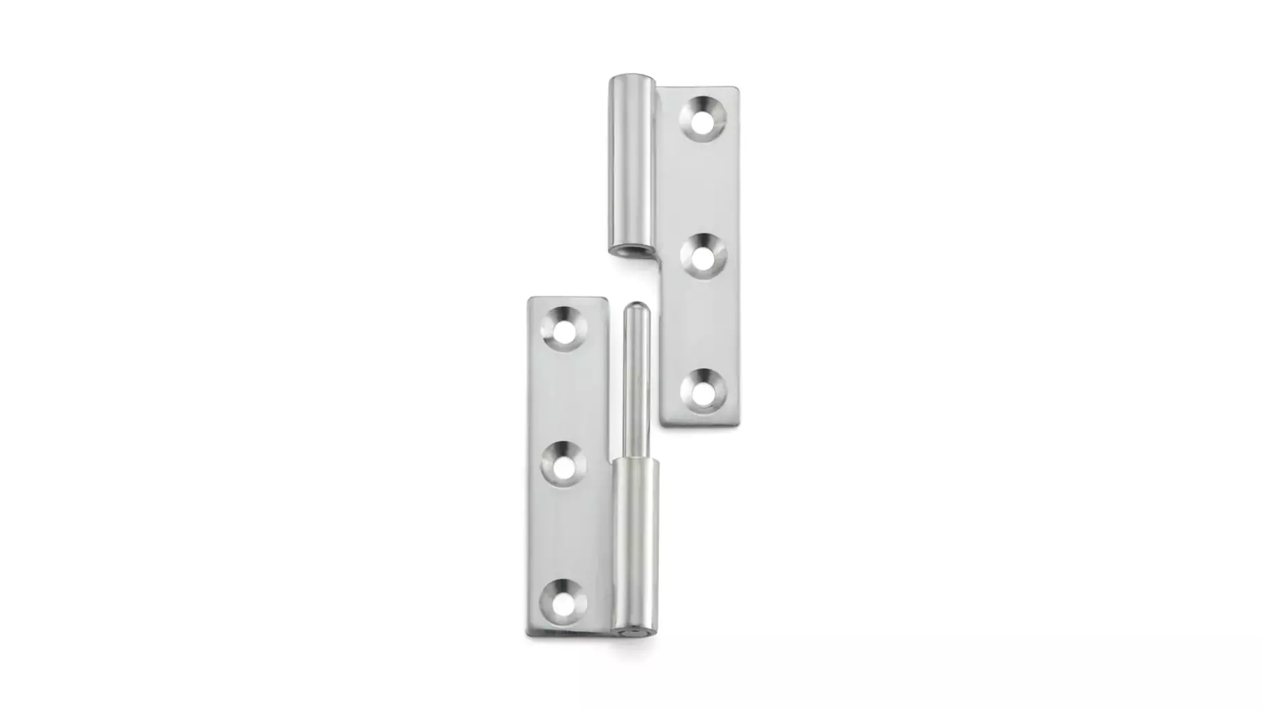 Paumelle RVS hoogte 50mm rechts, breedte 32mm (uitgeslagen)