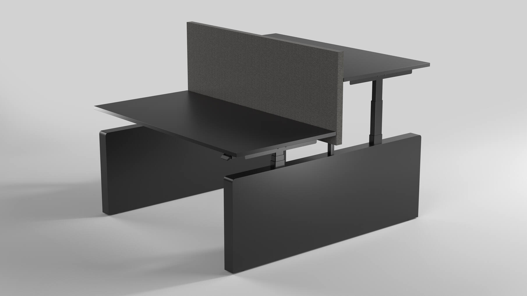 Vicino Duo HS zwart inclusief schuif frame 1000-1500mm.