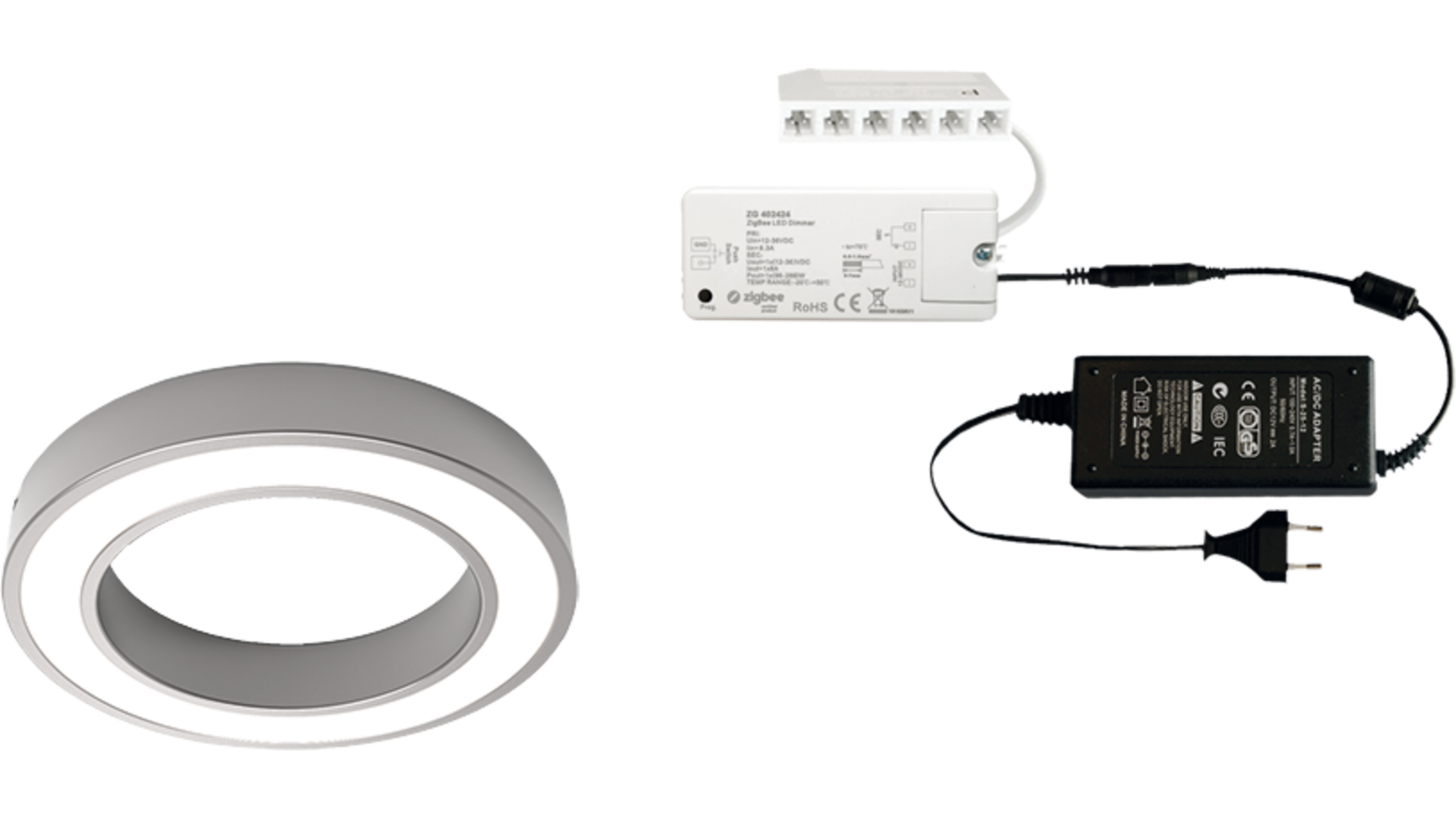 3 x Holl BH Edel. Look 24V + Zigbee ontvanger + Driver 24W