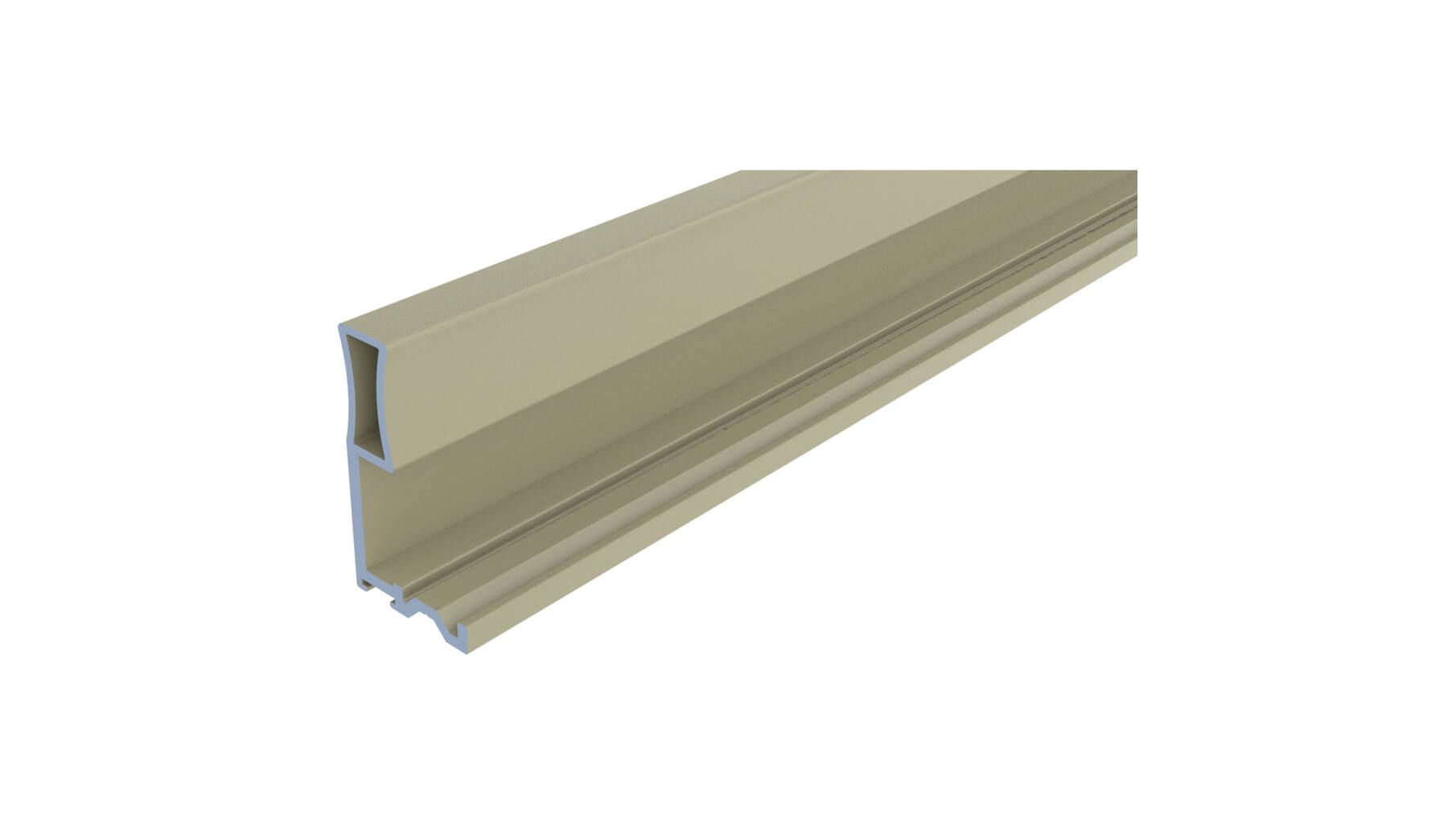 Ocean 1 greeplijst grijs/champagne, lengte 2500mm, voor 18mm