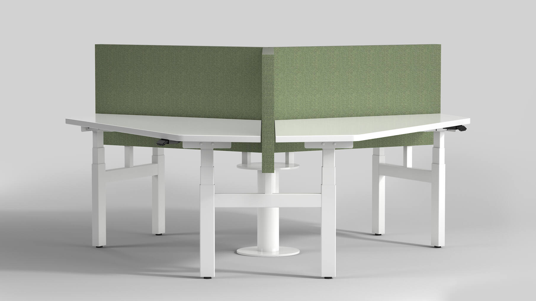 De Milano Triple. Kleur: Wit RAL9016.