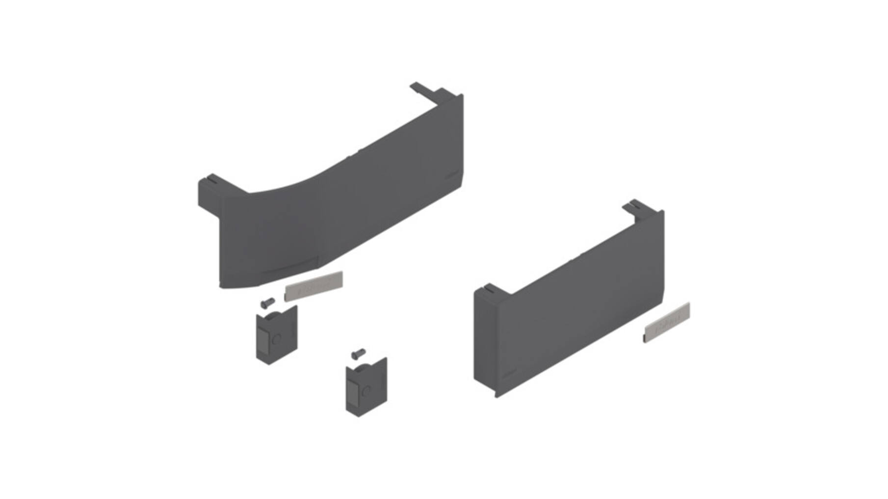 Set afdekkappen AVENTOS HK top, donker grijs