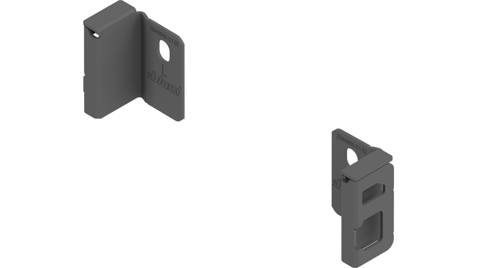 Rugwandhouder Merivobox N- hoogte, L+R, orion grijs