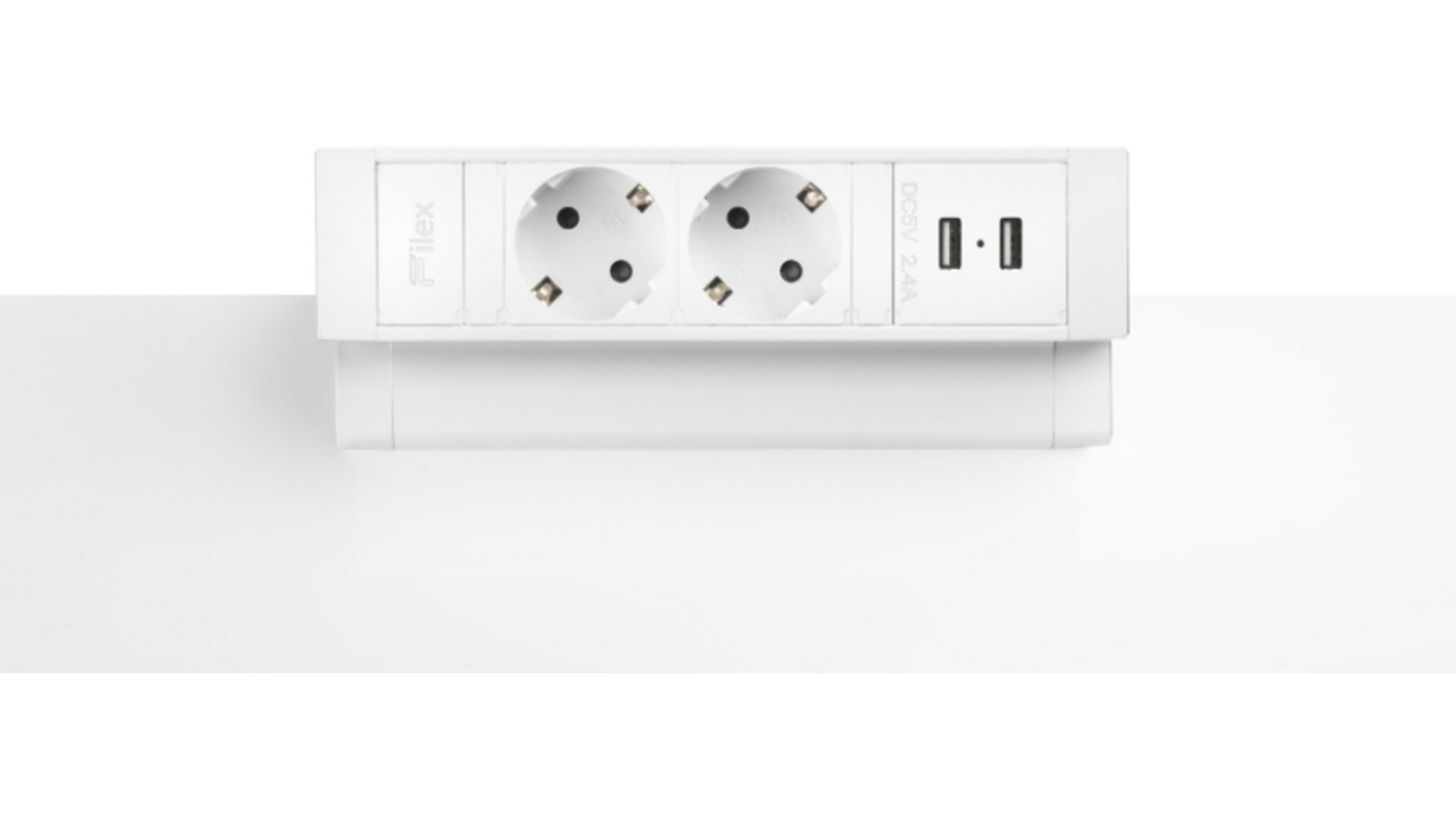 Fellowes power deskup 2.0 Wit 2x USB-A 2x 220V met eGST plug