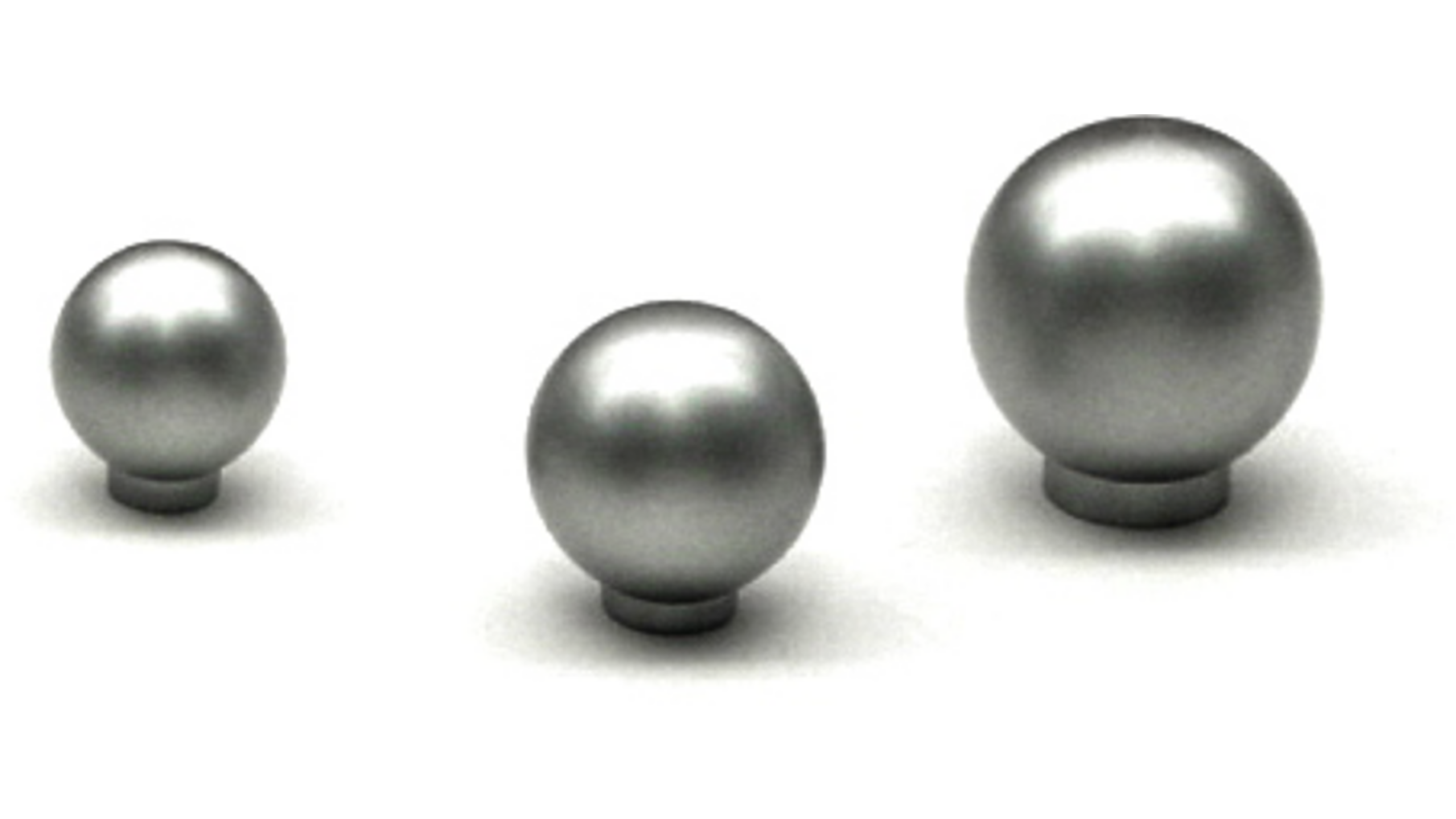 Knop diameter 20mm aluminium mat, hoogte 22mm