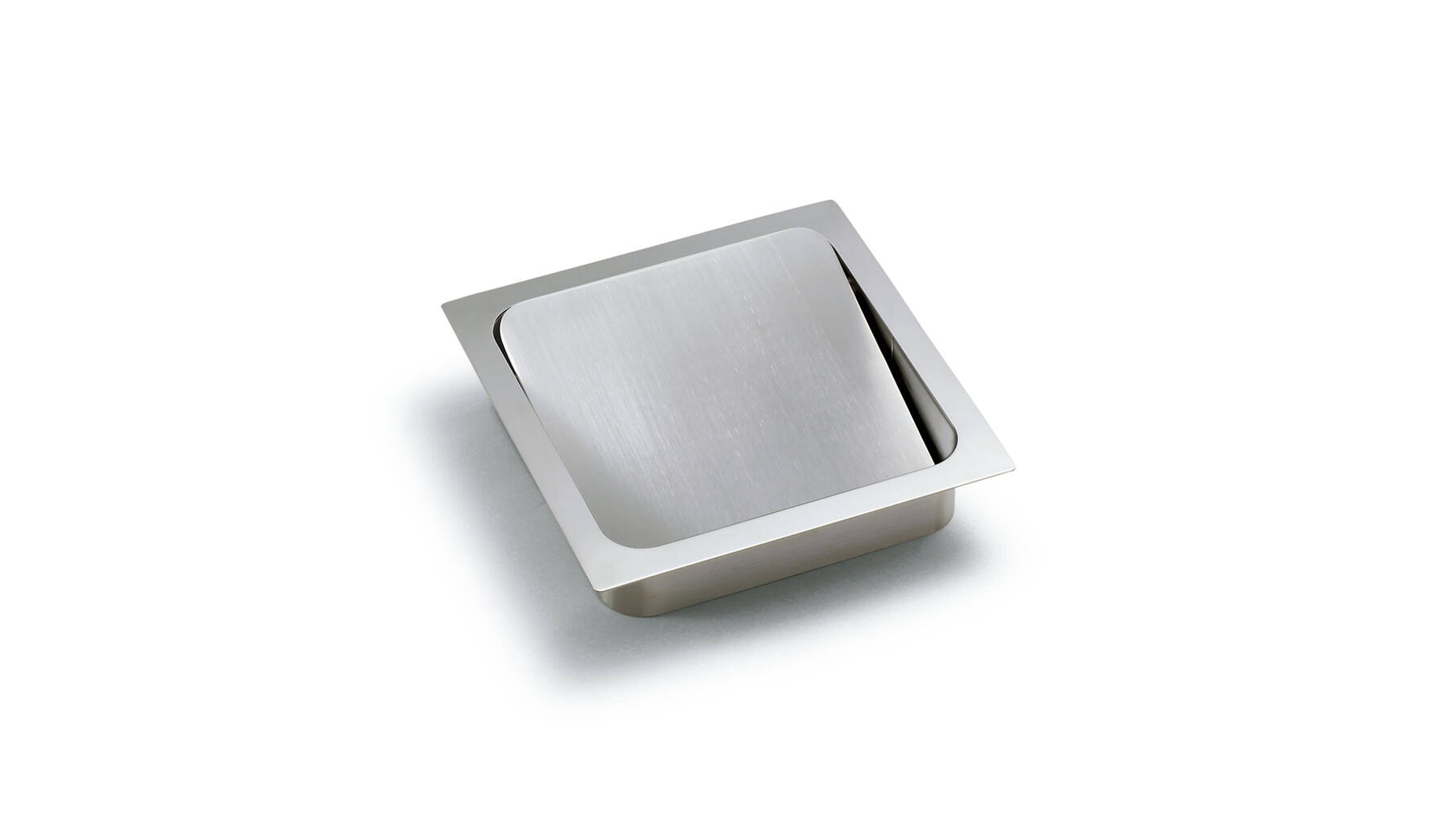 Afvaldoorlaat 170x170mm RVS mat met soft close deksel