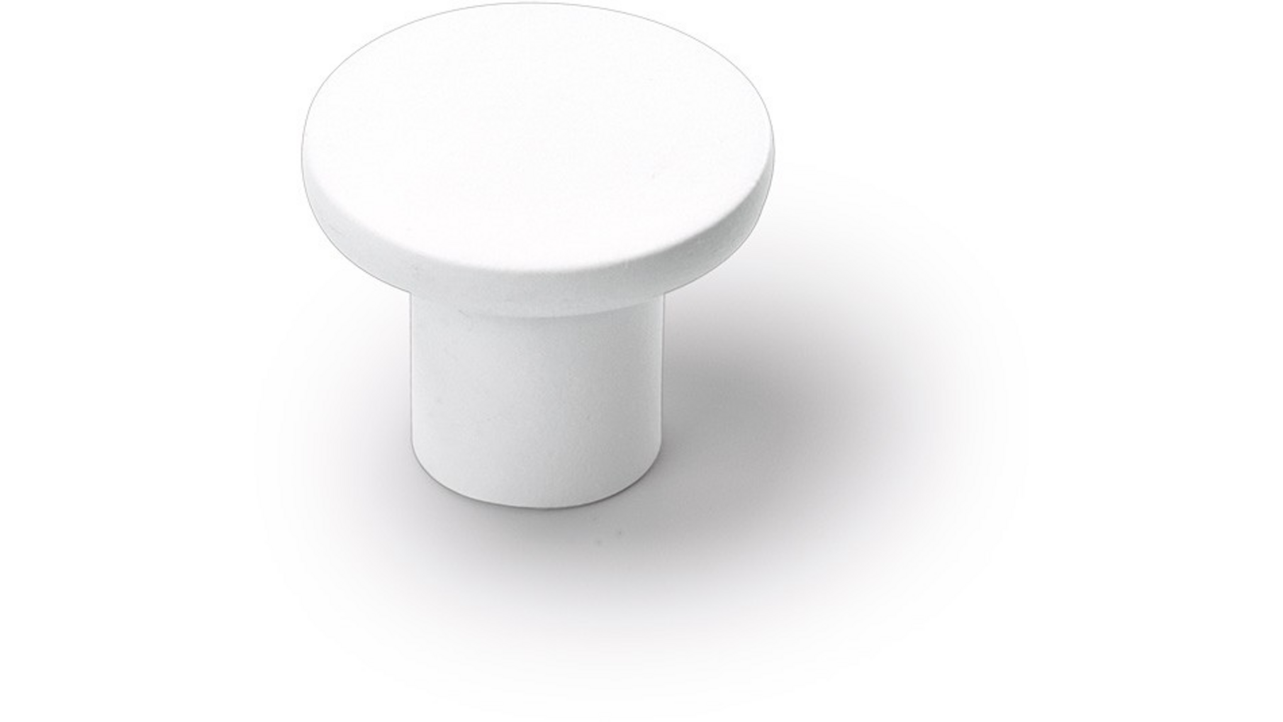 Knop DISC mat wit 28mm