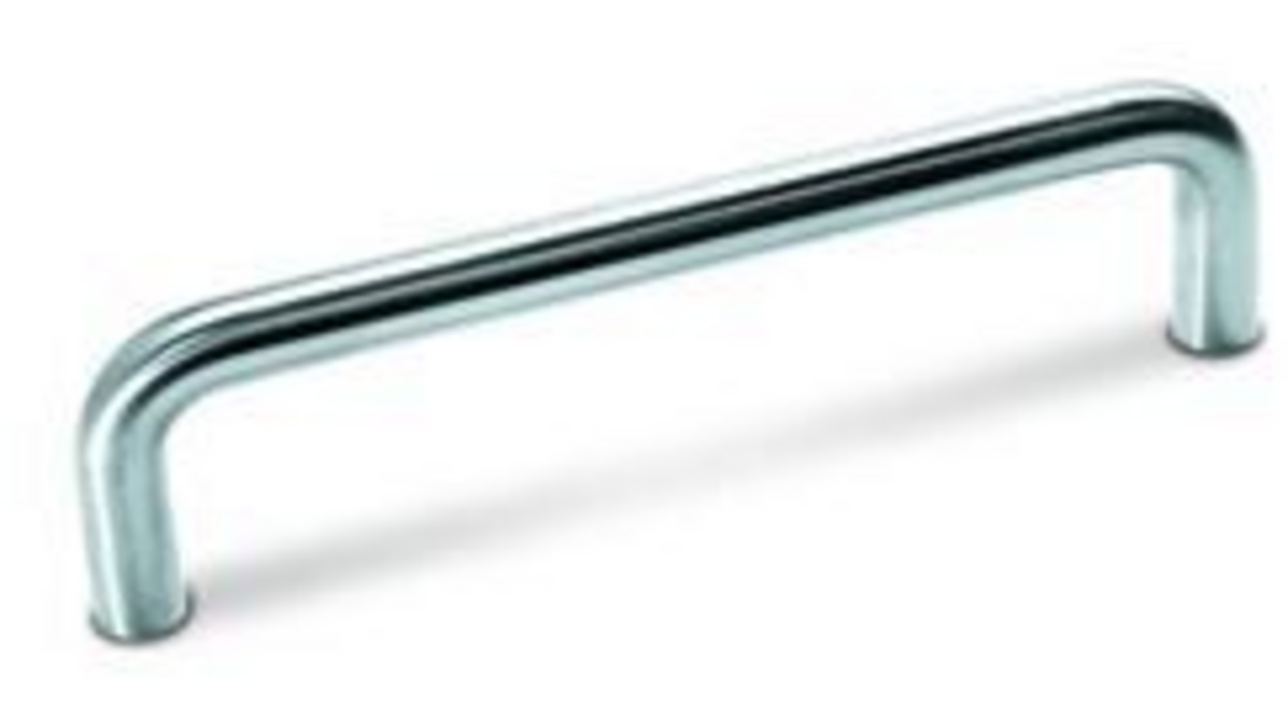 Greep 10x64mm recht glans chroom, totale lengte 74mm