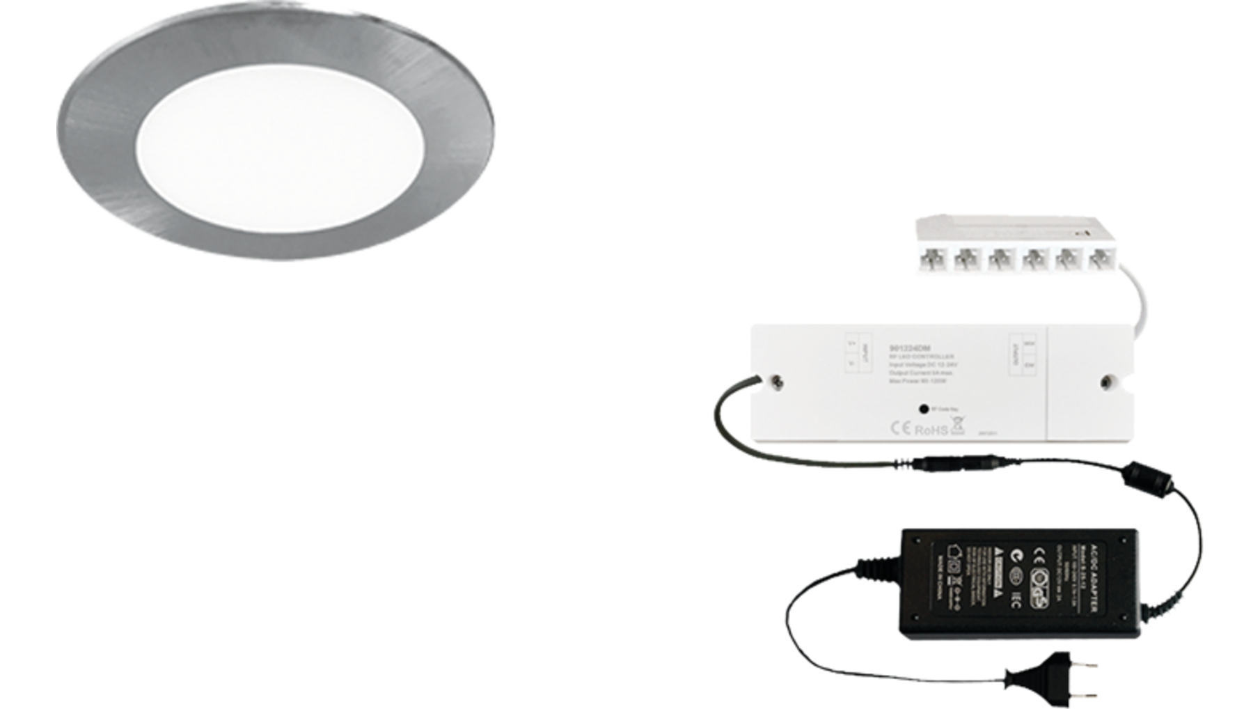 2 x Atom D-Motion RVS Look 24V + MC-D-Motion + Driver 24W
