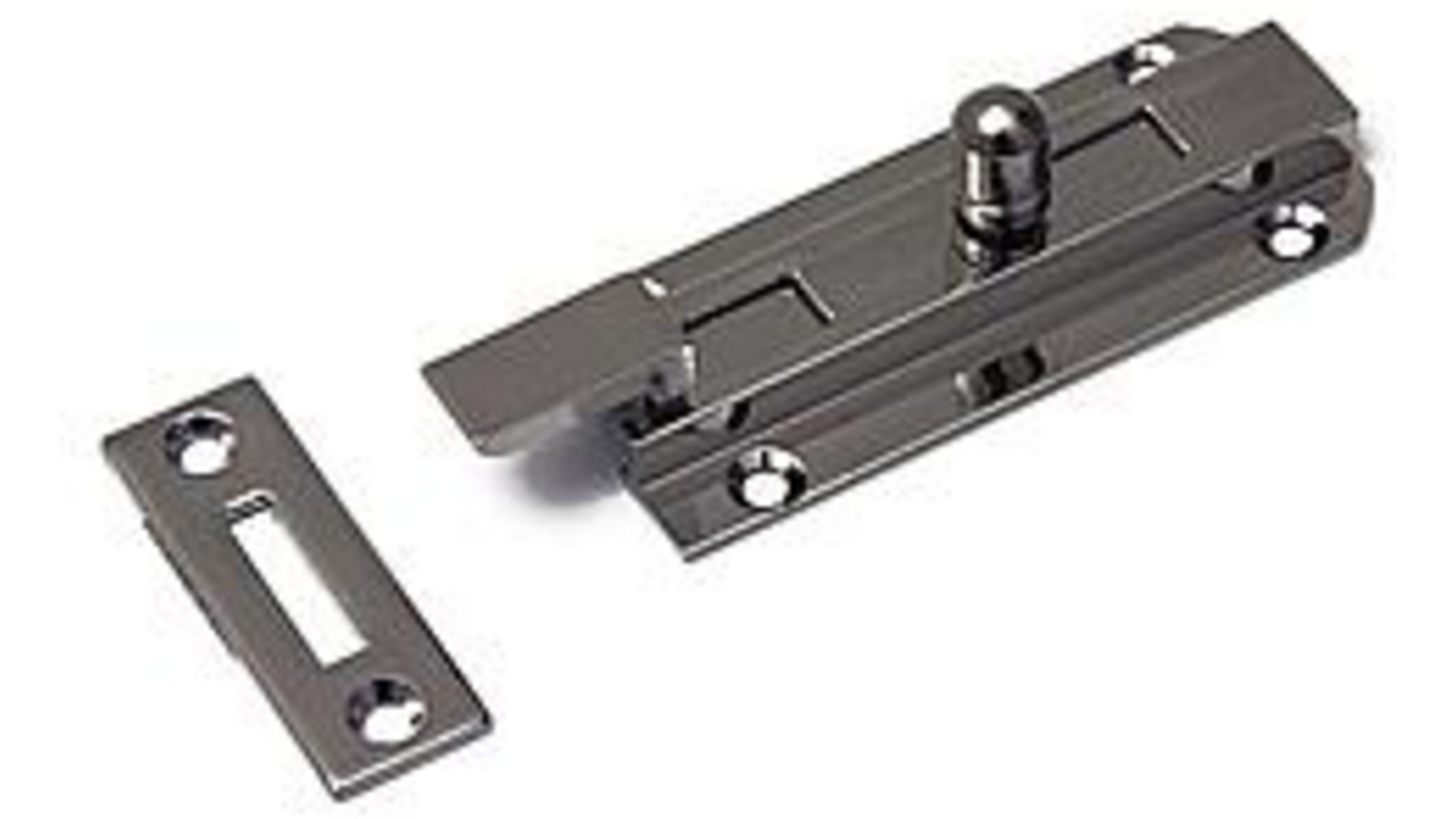 Profielschuif / met bocht / 25x040mm / messing vernikkeld