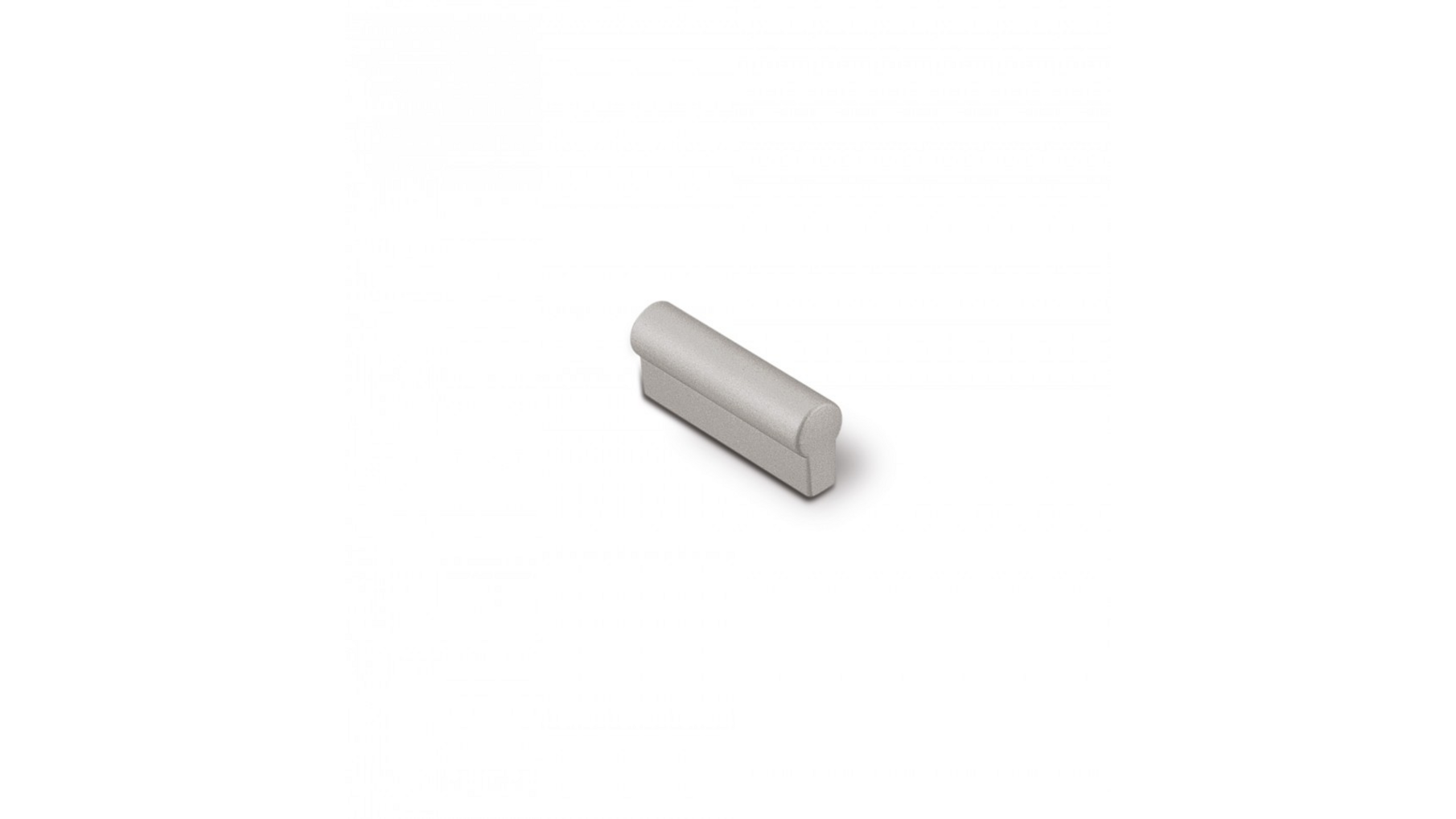 Greep METAL 729 mat aluminium 48x12mm, hartmaat 32mm