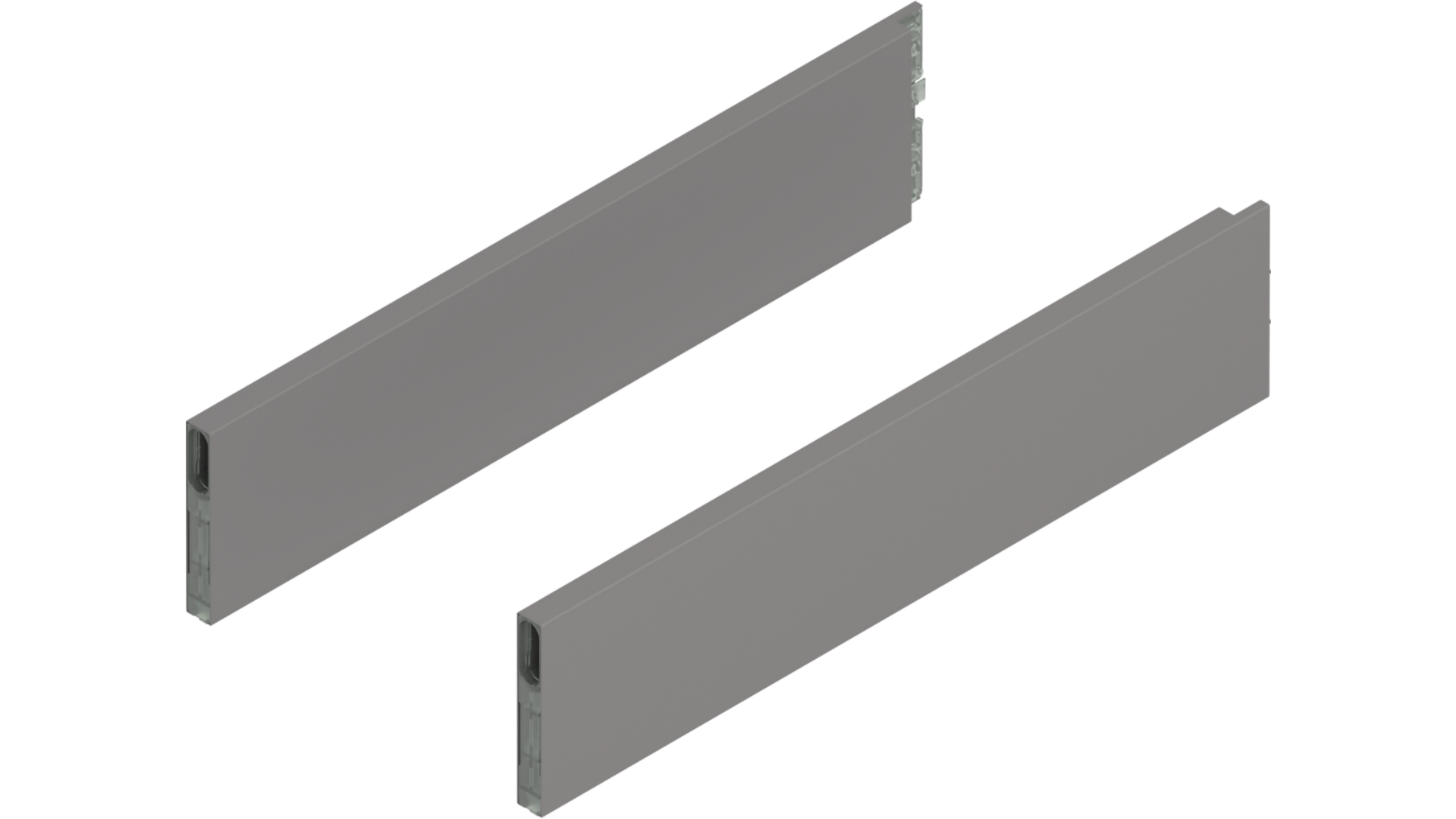 Boxcap Merivo L+R v/ corpusdiepte 450mm hoogte E indiumgrijs