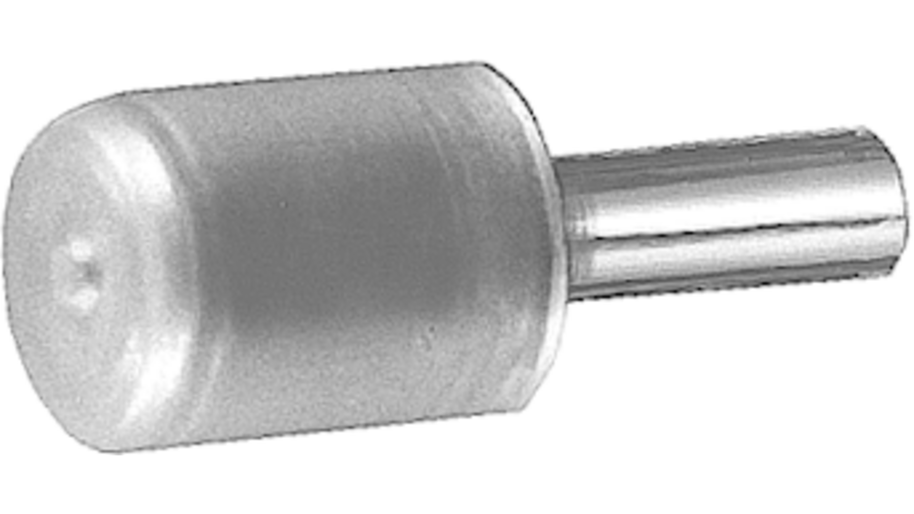Glasplankdrager met huls, stift 3mm