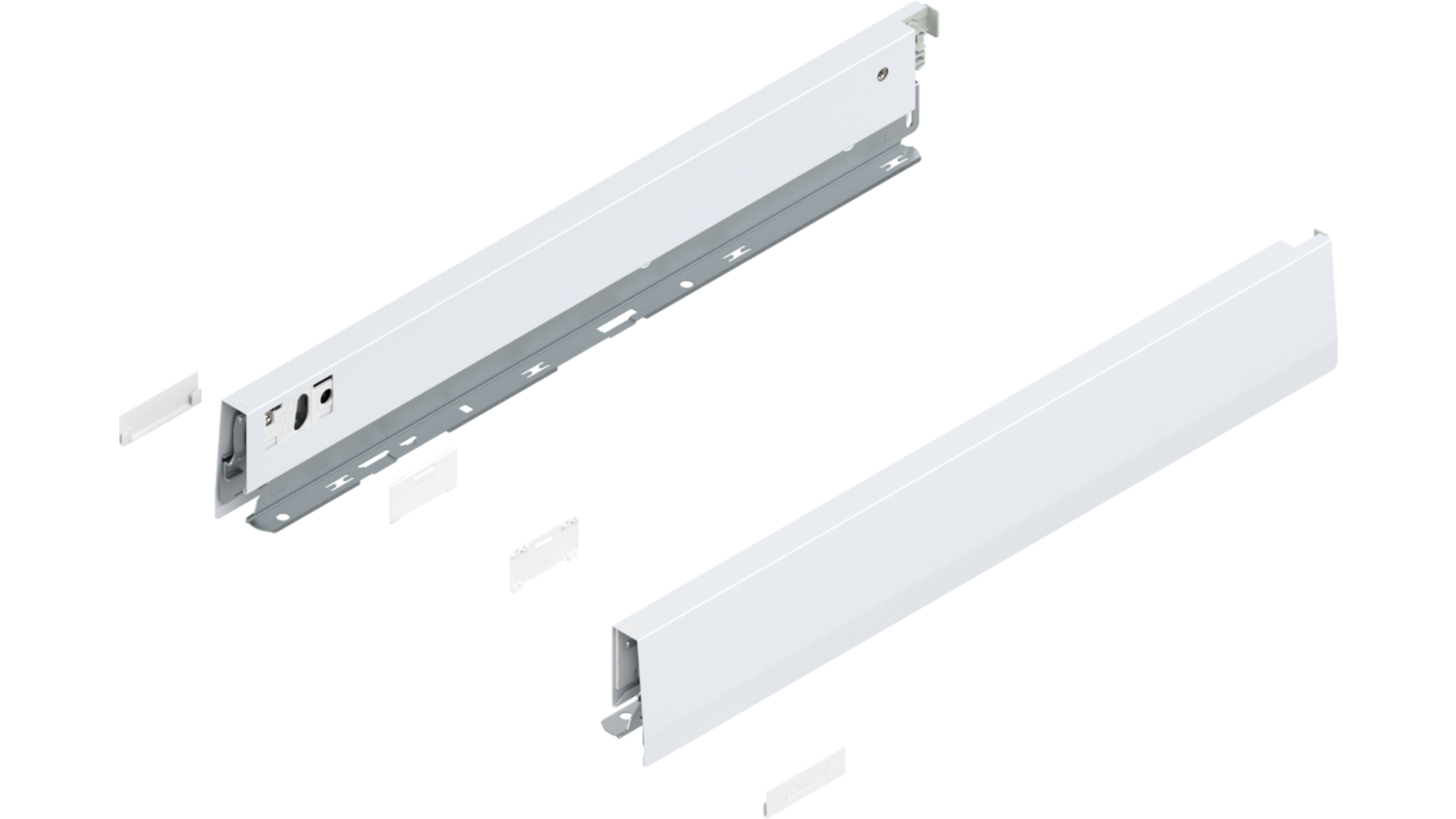 Merivobox zijkant N-hoogte, R+L, 450mm kleur: zijdewit
