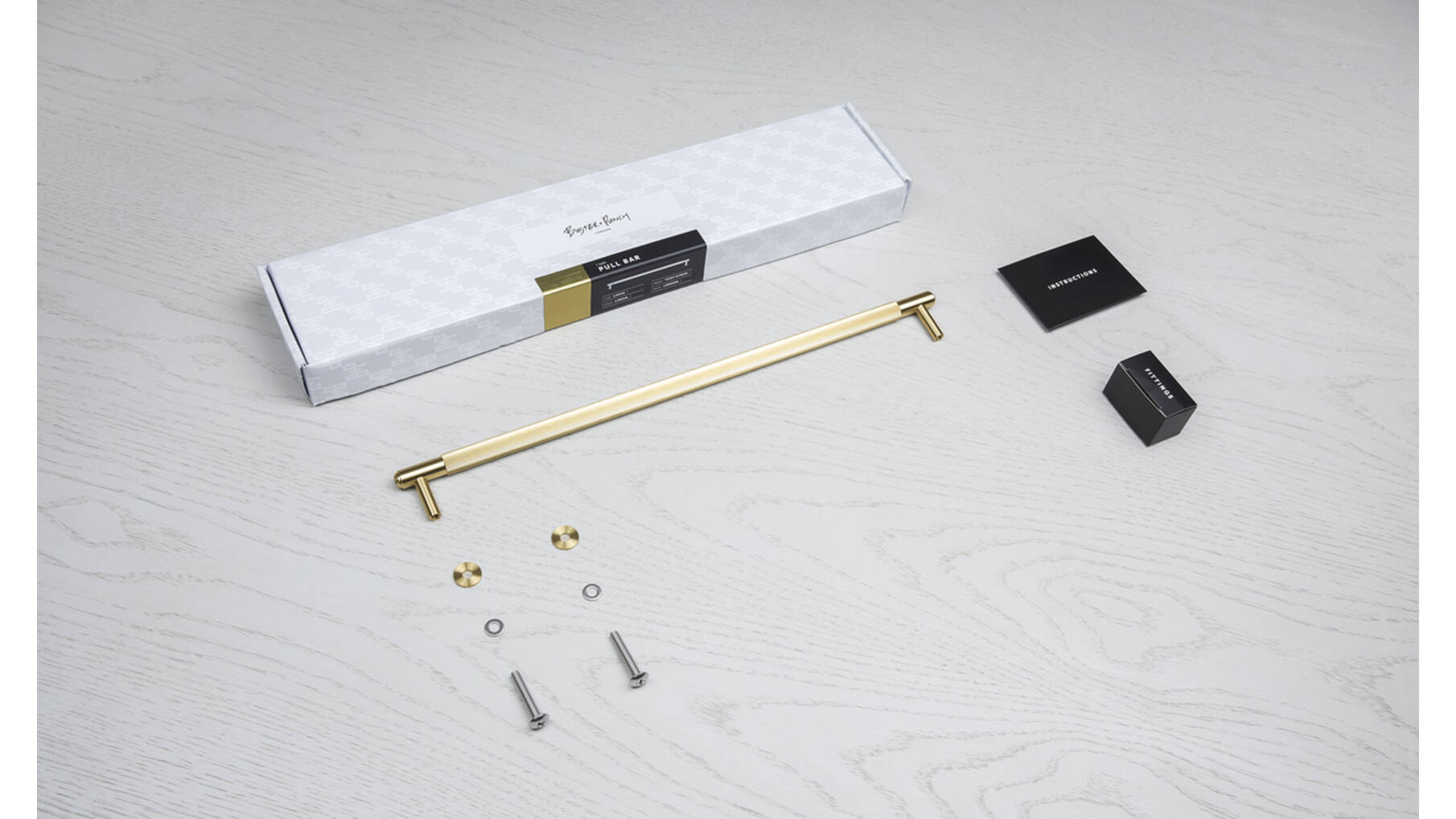 Pull Bar/Linear/Large 350Mm/Brass
