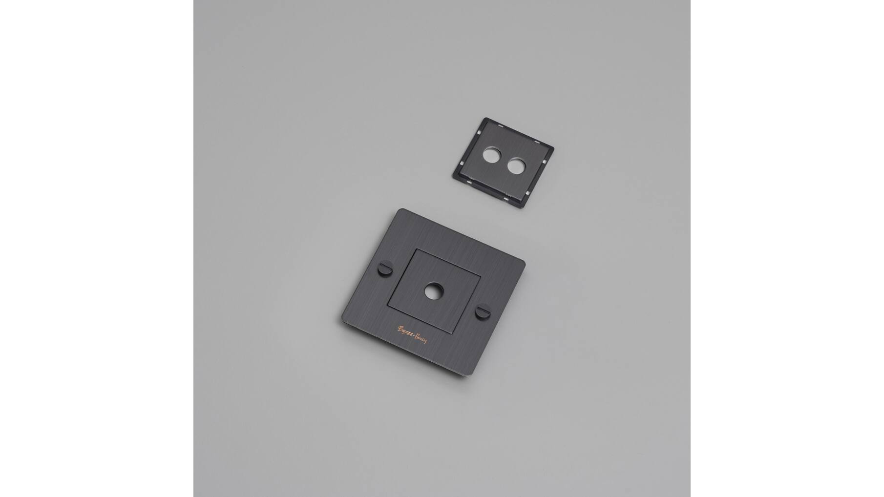 1G Wall Plate/w/ Infills/Smoked Bronze