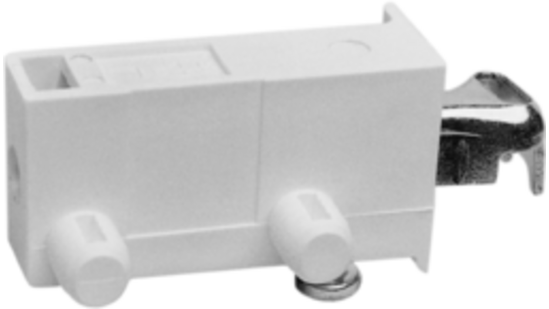 Kastophangers rechts wit, met duvel 10mm