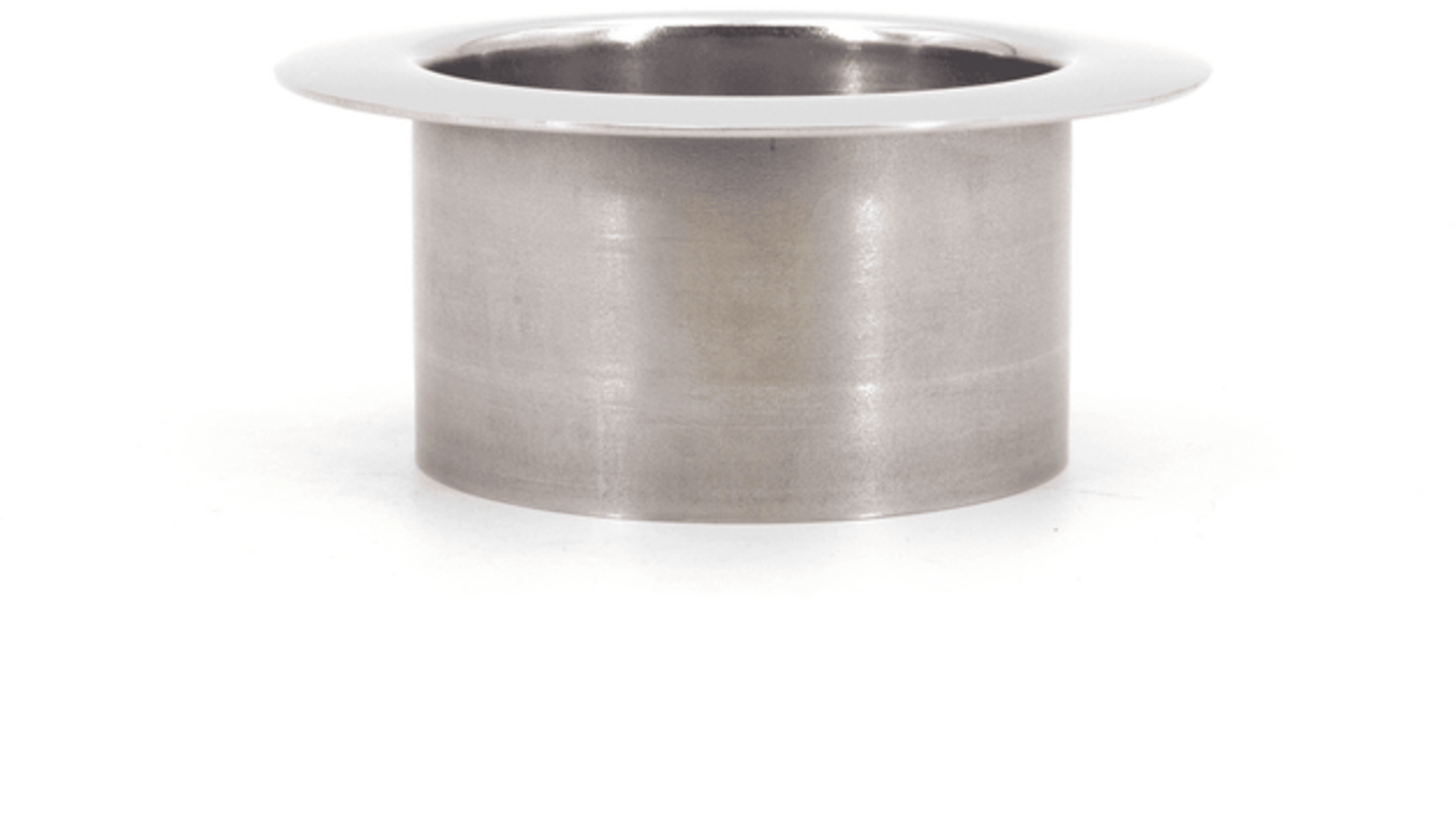 Afvaldoorlaat rond RVS glanzend, boormaat 58mm, geen deksel