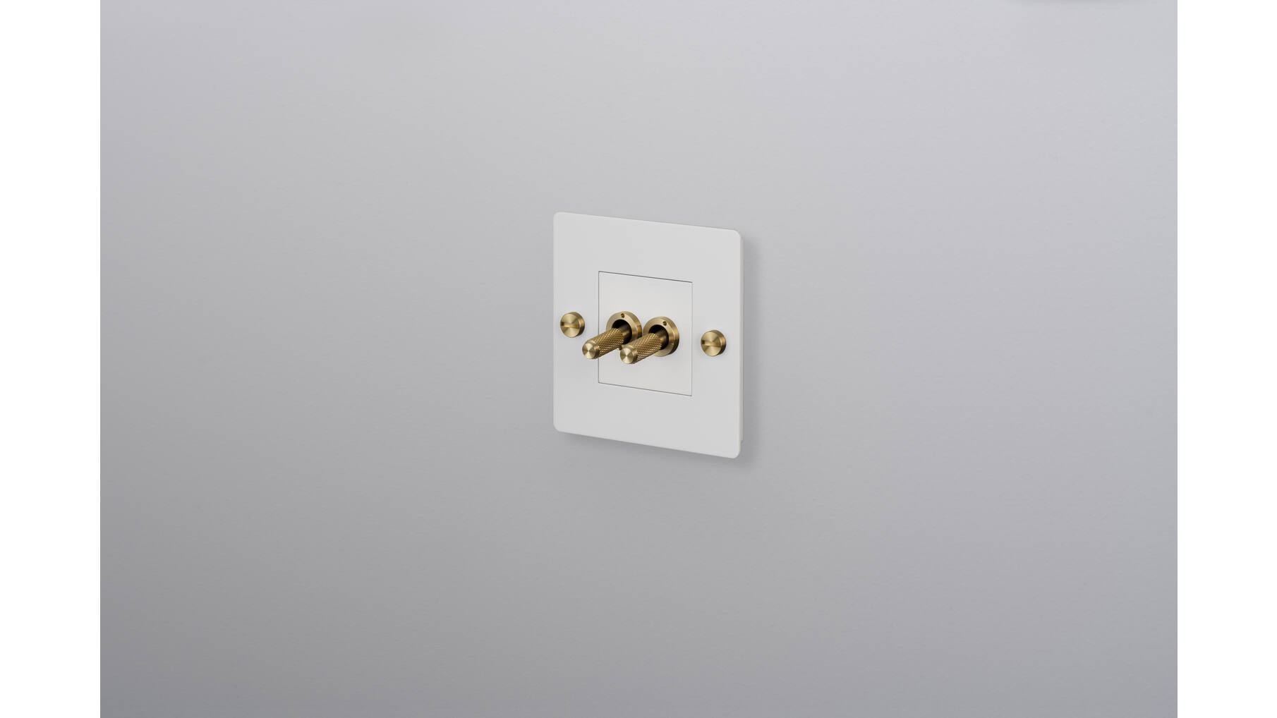 EU 1G Double Toggle Switch/w/out B+P Logo/White