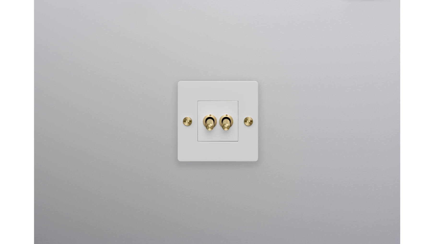 EU 1G Double Toggle Switch/w/out B+P Logo/White