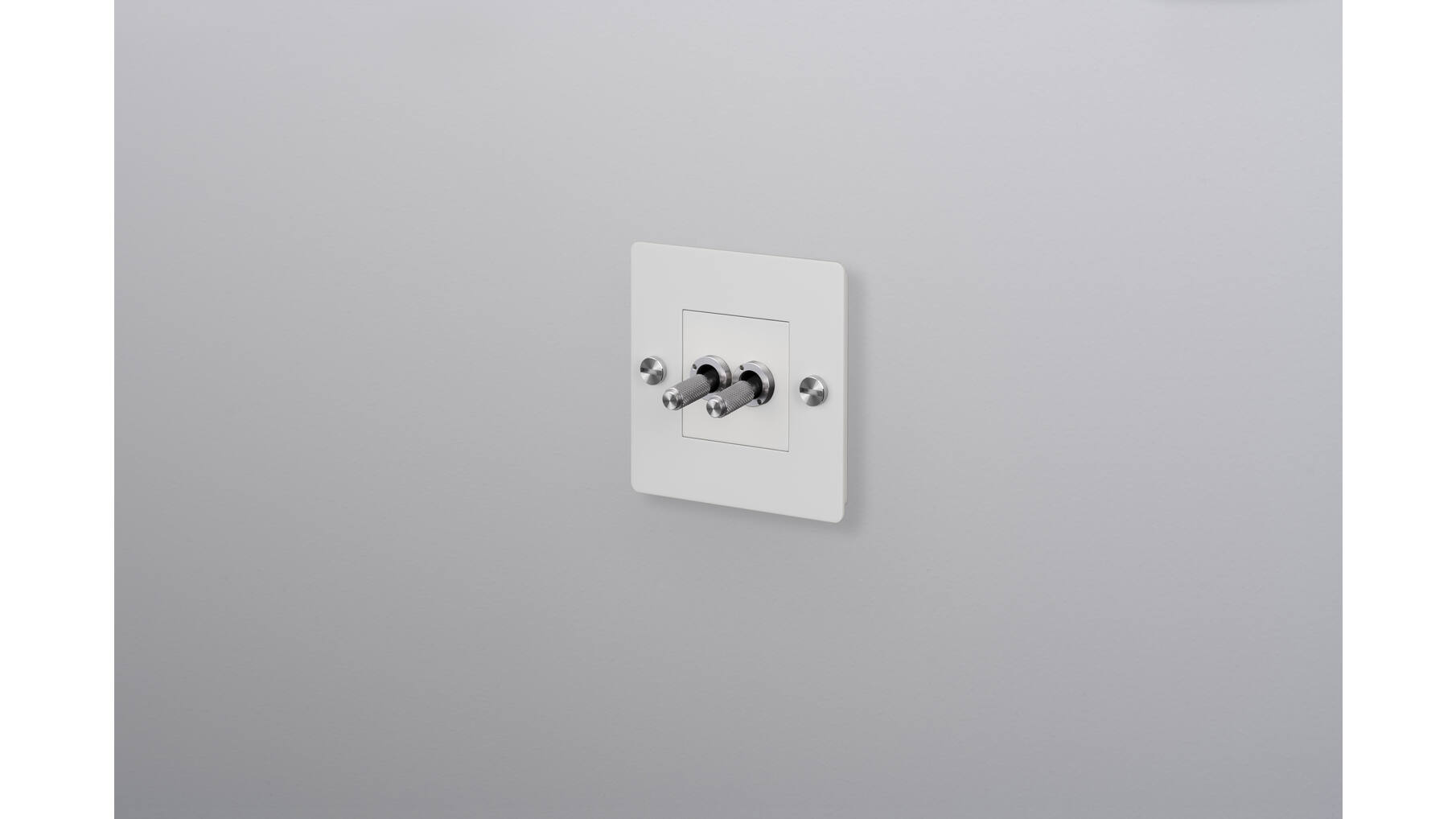 EU 1G Double Toggle Switch/w/out B+P Logo/White