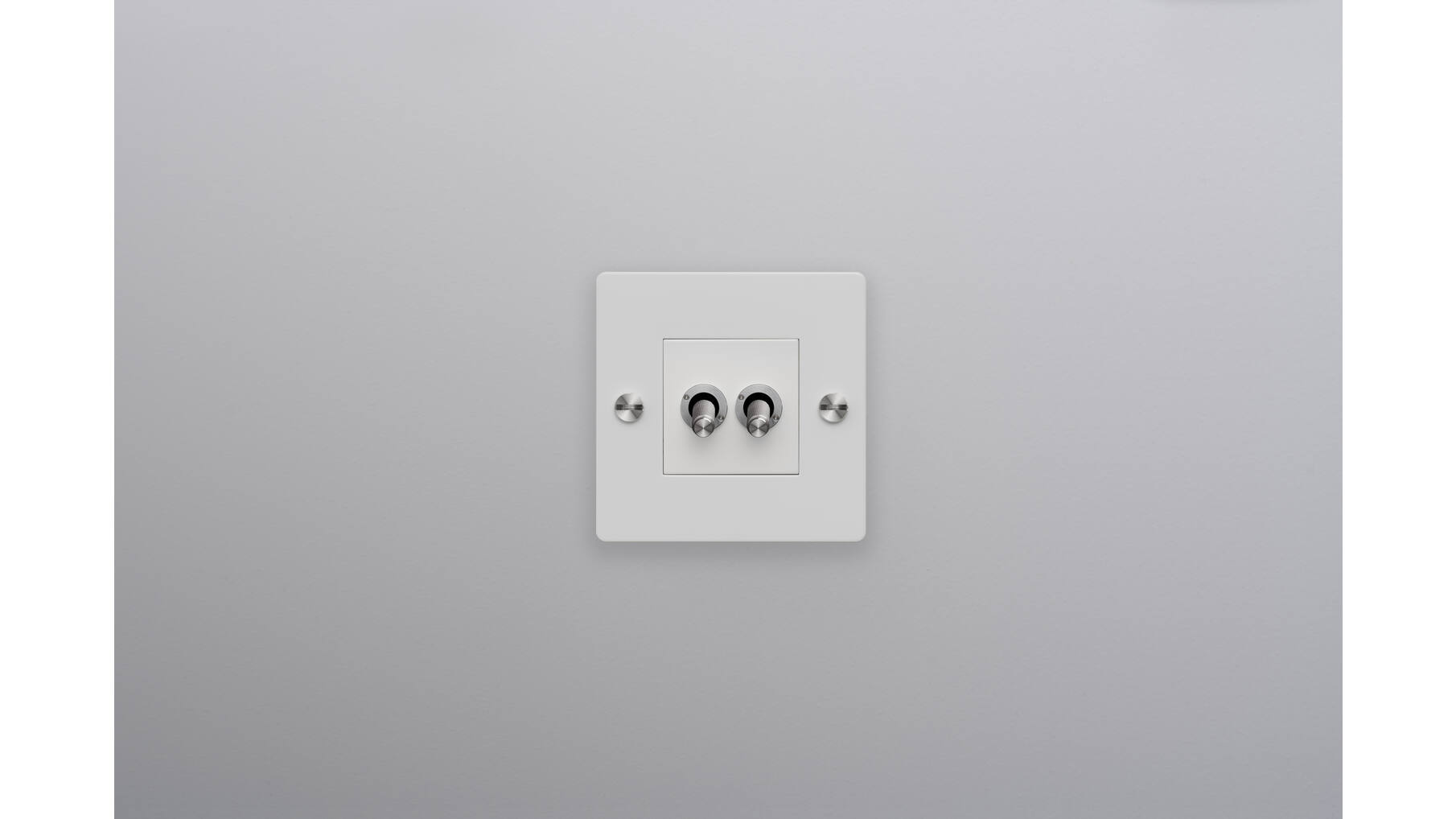 EU 1G Double Toggle Switch/w/out B+P Logo/White