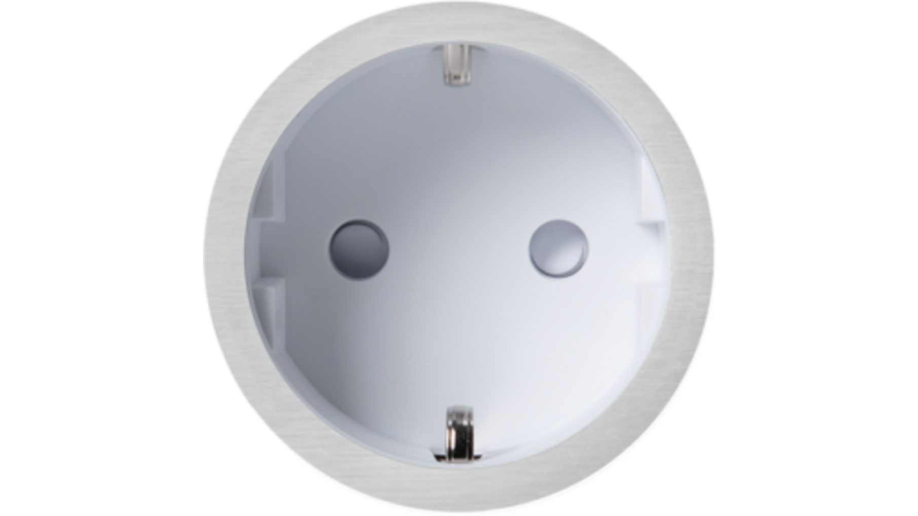 Rond 2.0 Socket F - t.less - brushed nickel - white cup
