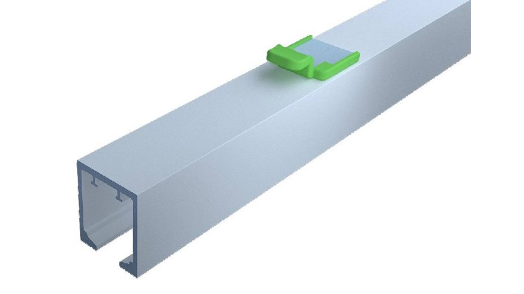 Spaceship Pocket bovenrail, lengte 3000mm, aluminium