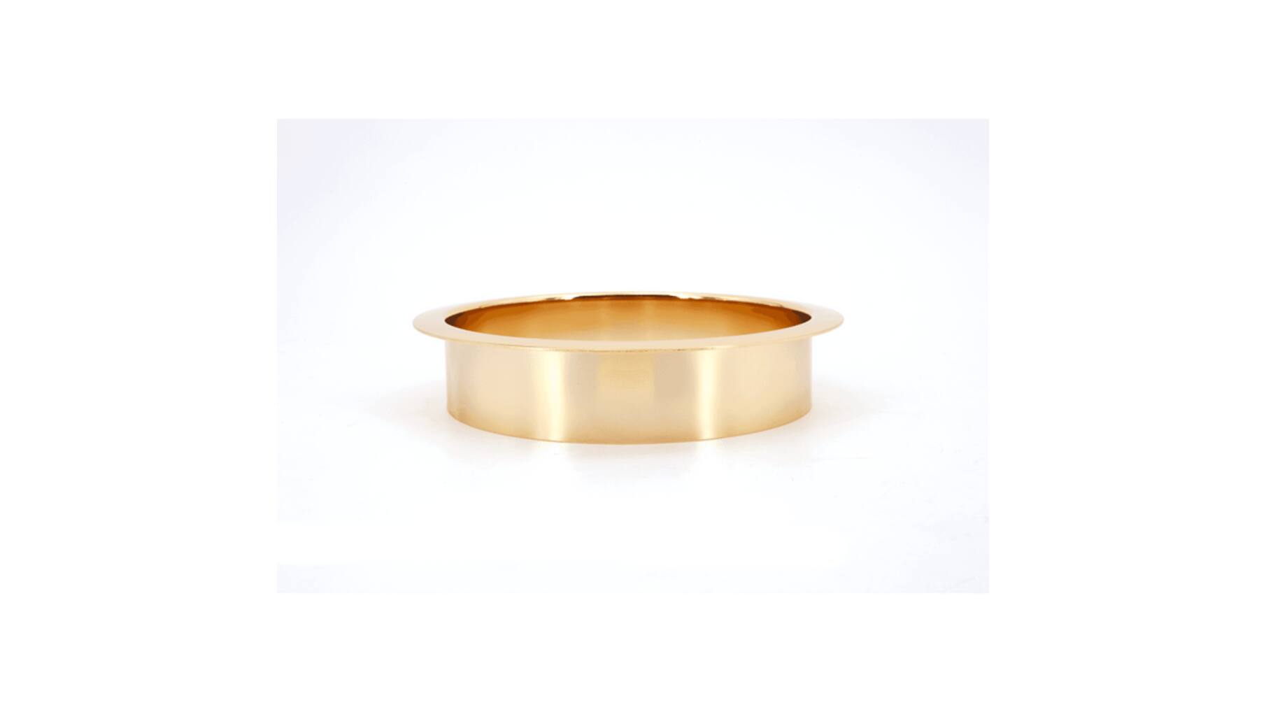 Afvaldoorlaat rond RVS goudkleur, boormaat 82mm, geen deksel