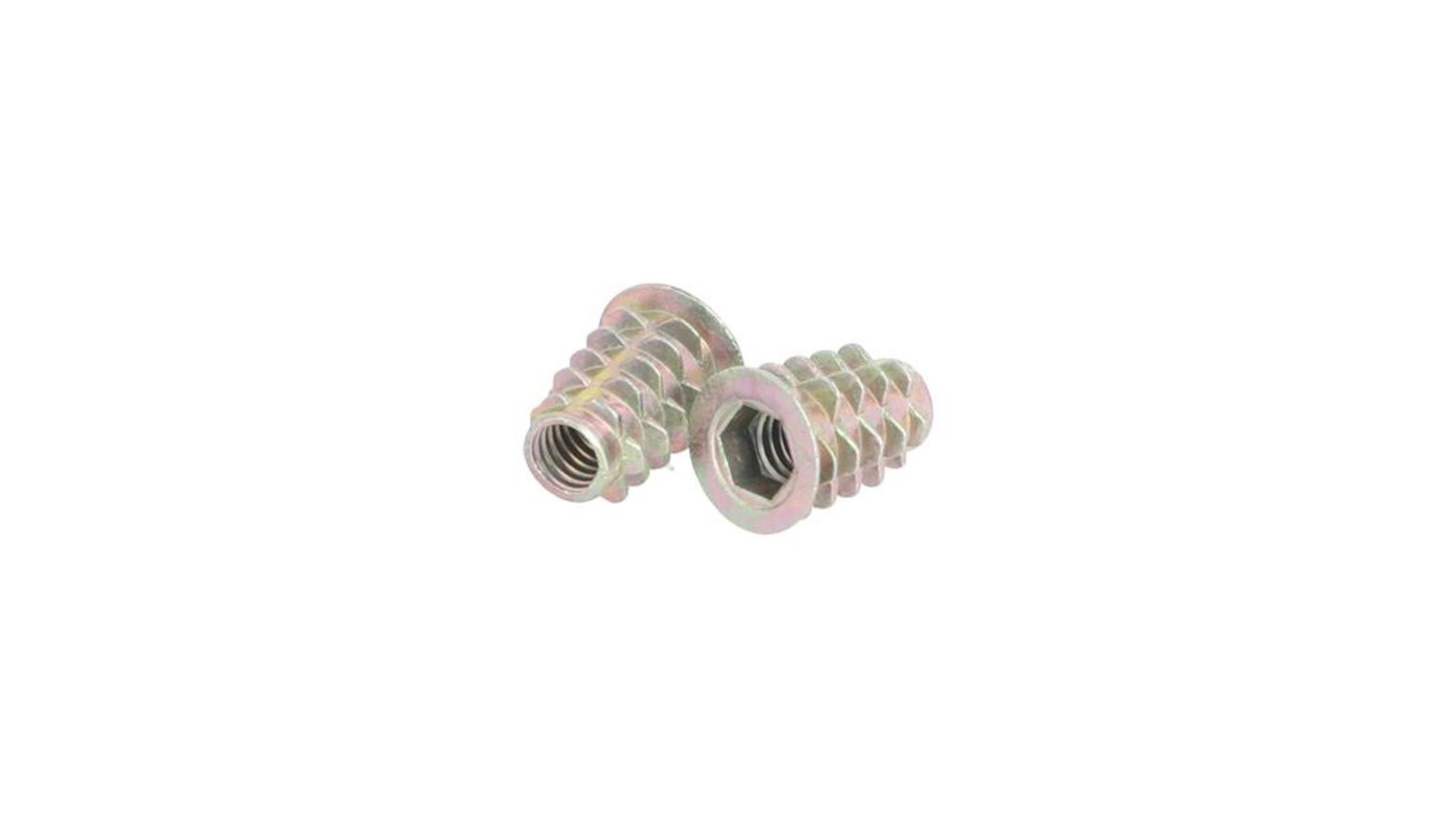 Rampabus conisch M6/12,5x16mm met rand, geel verzinkt, SW6