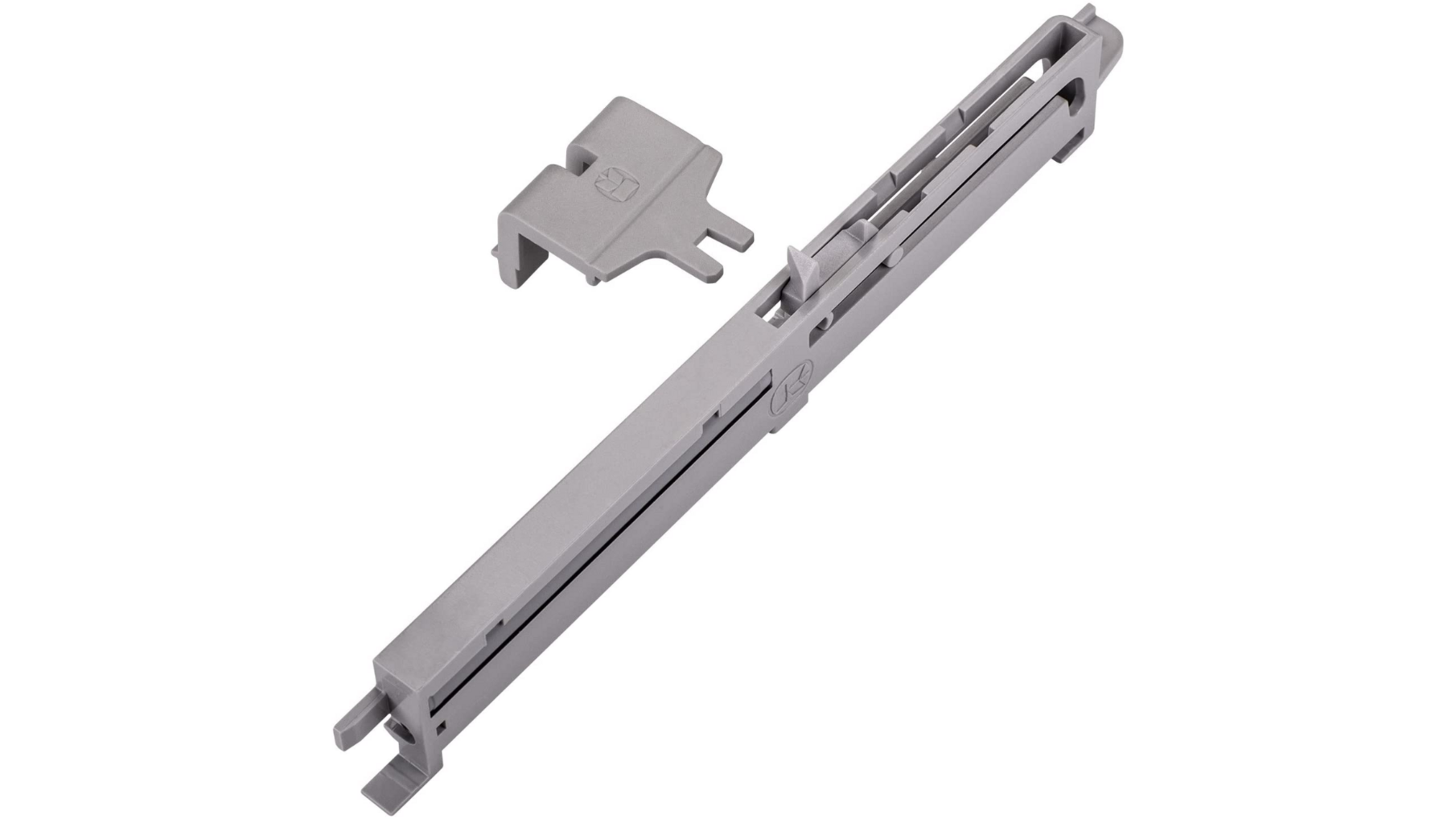 Geleider zilver Dispensa 500mm incl. soft close, enkel