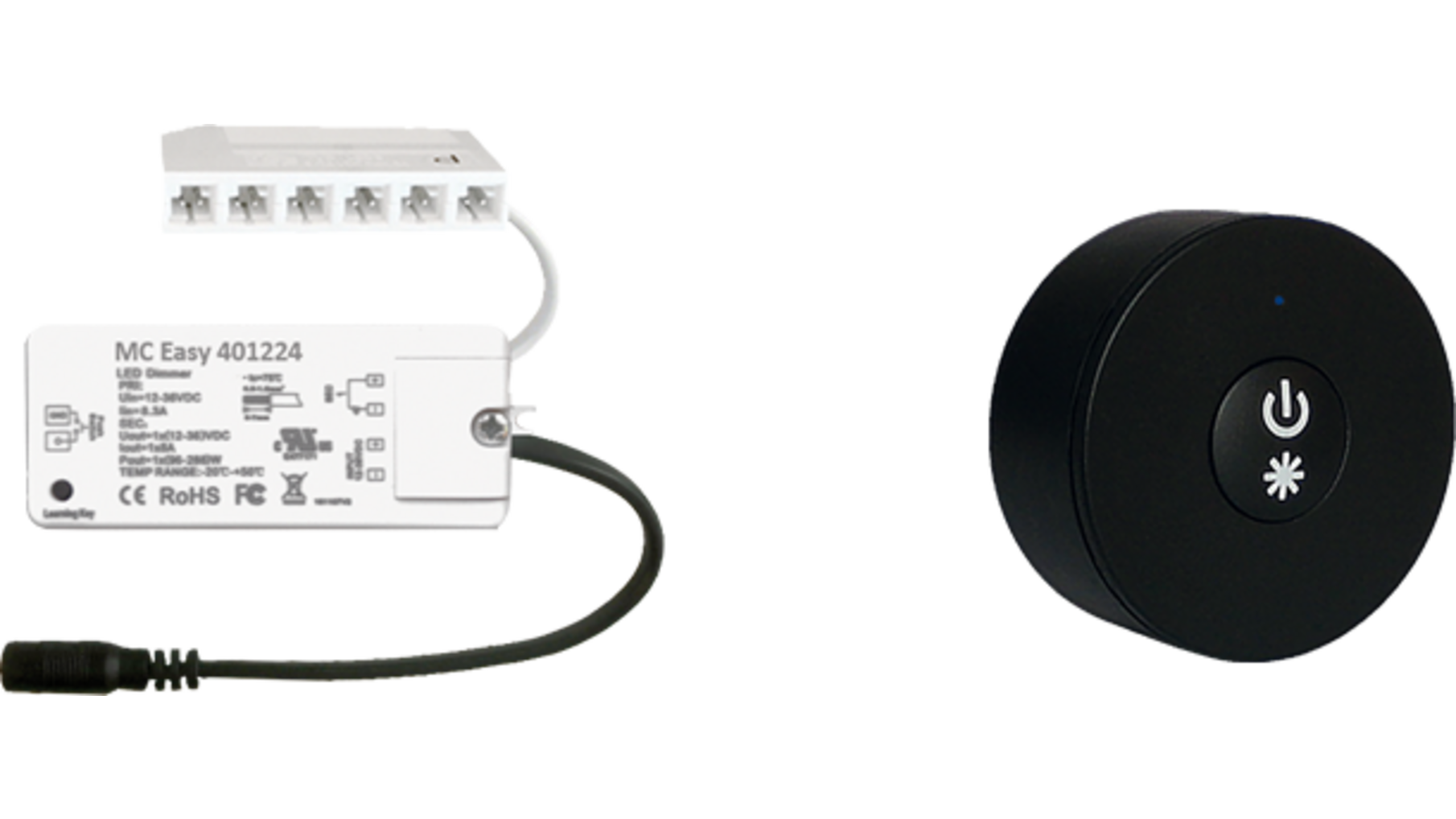 MC-Easy RF ontvanger + MC-Easy 1 knops Mat zwart